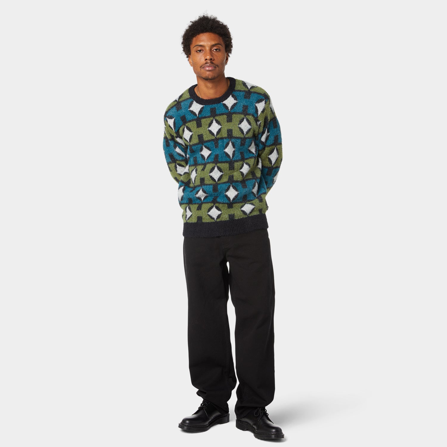 HUF (ハフ) Worldwide JP /KNITS & SWEATERS（ニット&セーター）/ SPACE AGE CREWNECK SWEATER商品 / PINE
