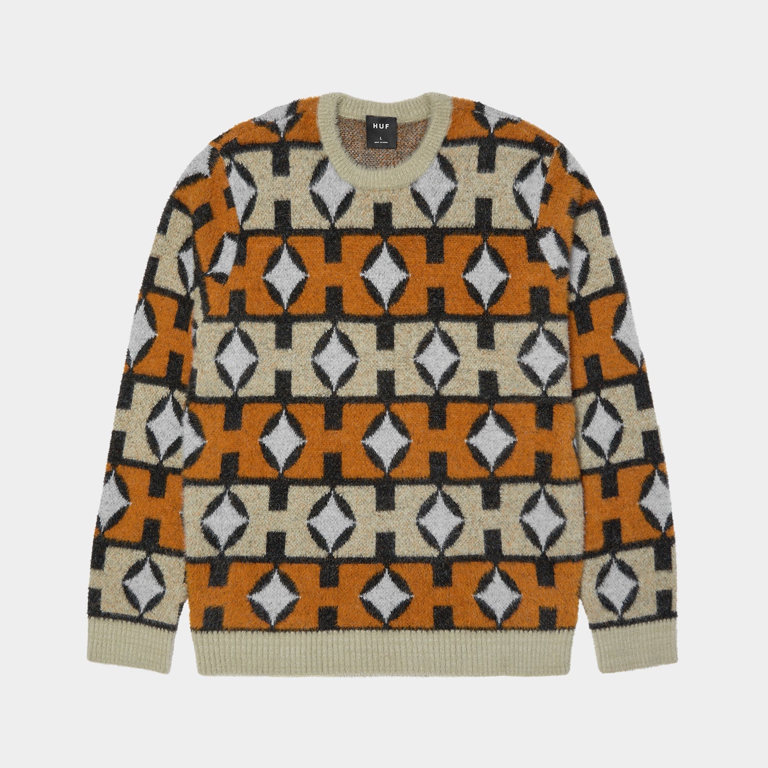 HUF (ハフ) Worldwide JP /KNITS & SWEATERS（ニット&セーター）/ SPACE AGE CREWNECK SWEATER商品 / PINE