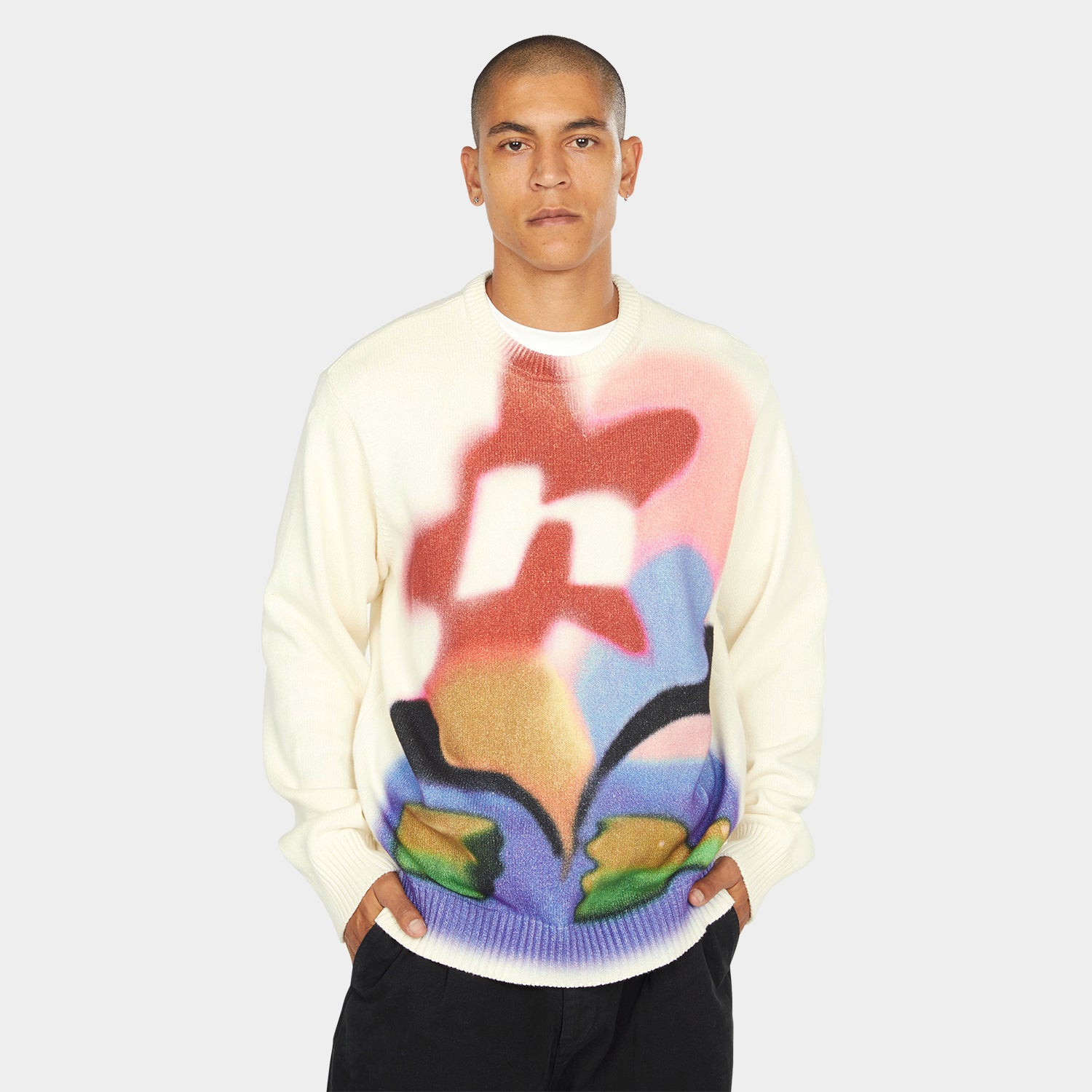 HUF (ハフ) Worldwide JP /KNITS & SWEATERS（ニット&セーター）/ SOFT FOCUS CREWNECK SWEATER商品 / MULTI