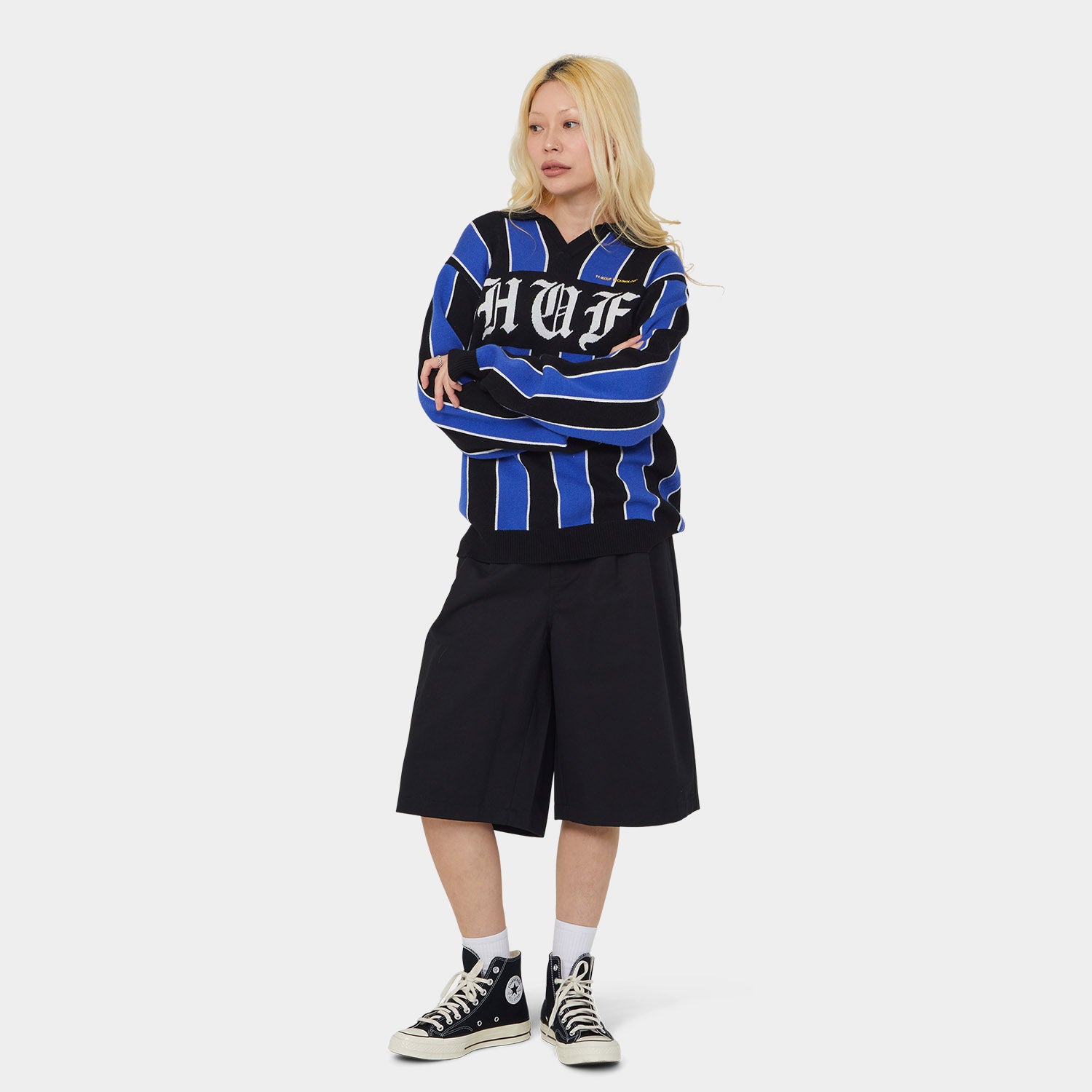 HUF (ハフ) Worldwide JP /KNITS & SWEATERS（ニット&セーター）/ MIDFIELD JERSEY SWEATER商品 / ELECTRIC BLUE