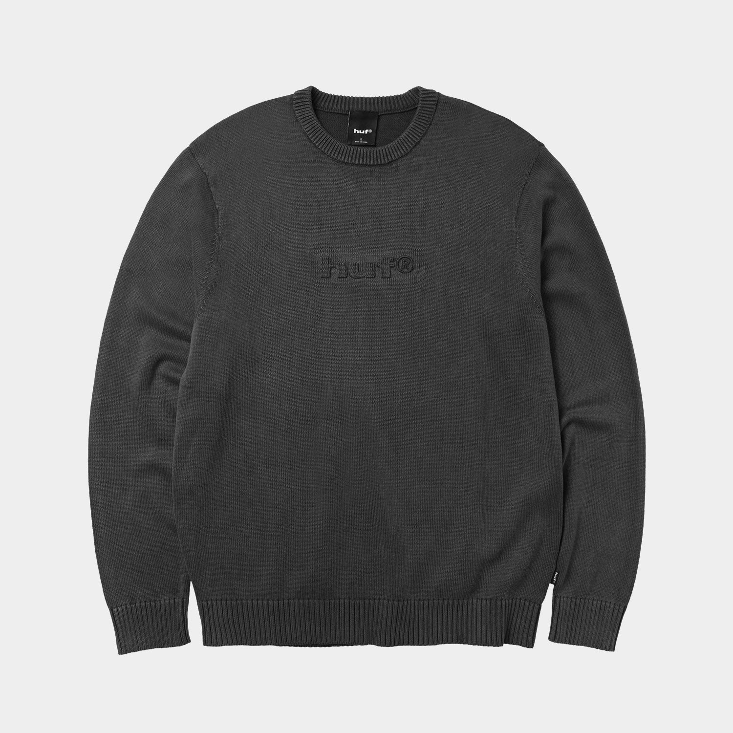 HUF (ハフ) Worldwide JP /KNITS & SWEATERS（ニット&セーター）/ PACIFIC WASH EMBOSSED CREWNECK商品 / BLUE