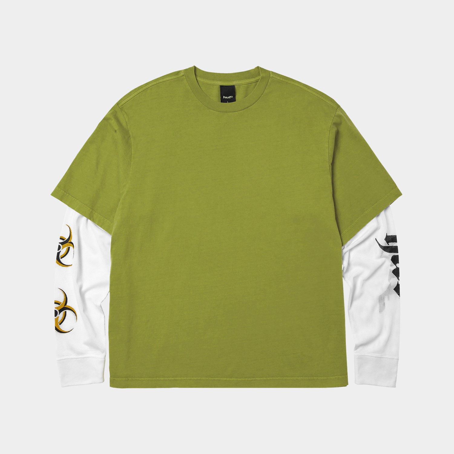 HUF (ハフ) Worldwide JP /TOPS & SHIRTS（トップス&シャツ）/ LEON LS DOUBLE LAYER TOP商品 / ACID GREEN
