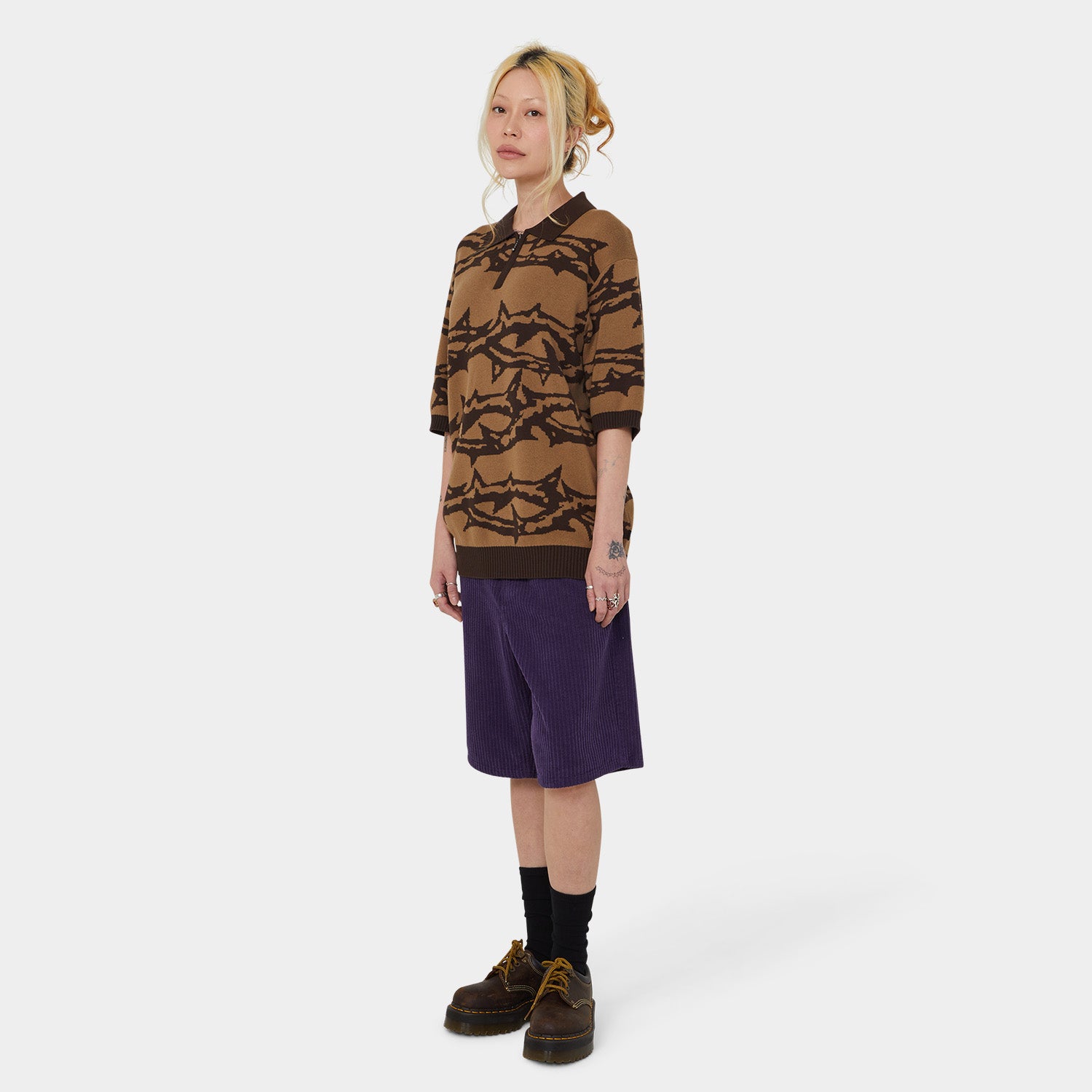 HUF (ハフ) Worldwide JP /KNITS & SWEATERS（ニット&セーター）/ FANTASIES KNIT TOP商品 / BROWN