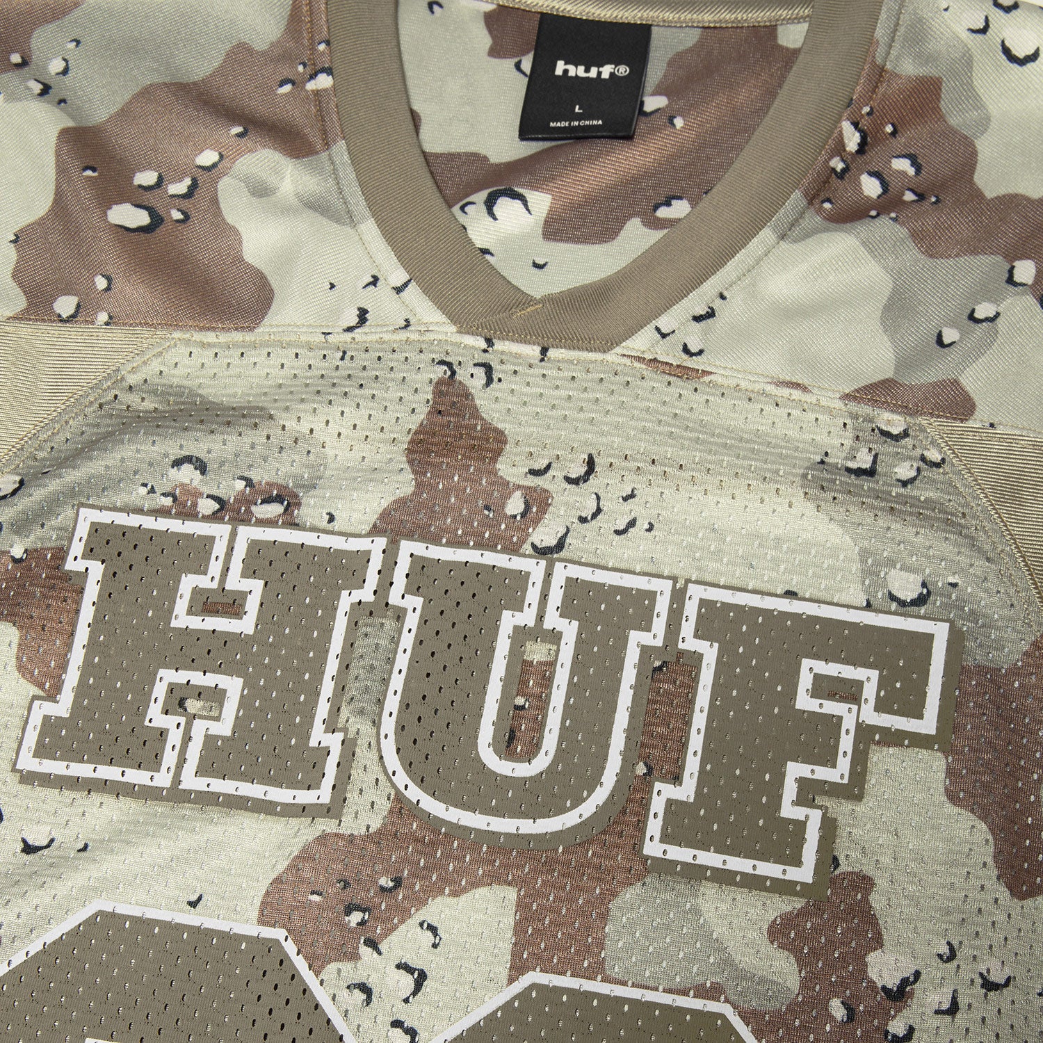 HUF (ハフ) Worldwide JP /TOPS & SHIRTS（トップス&シャツ）/ CAMO FOOTBALL JERSEY商品 / BROWN