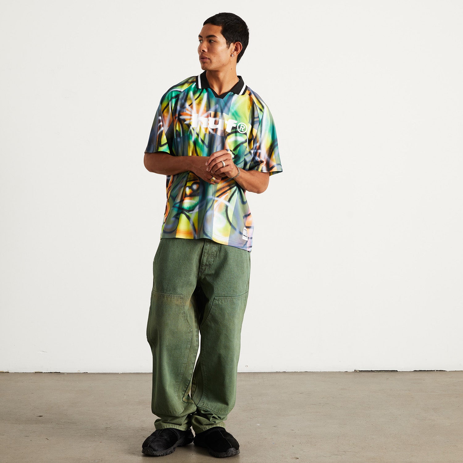 HUF (ハフ) Worldwide JP /TOPS & SHIRTS（トップス&シャツ）/ KENNY SCHARF MULTITUD SOCCER JERSEY商品 / MULTI