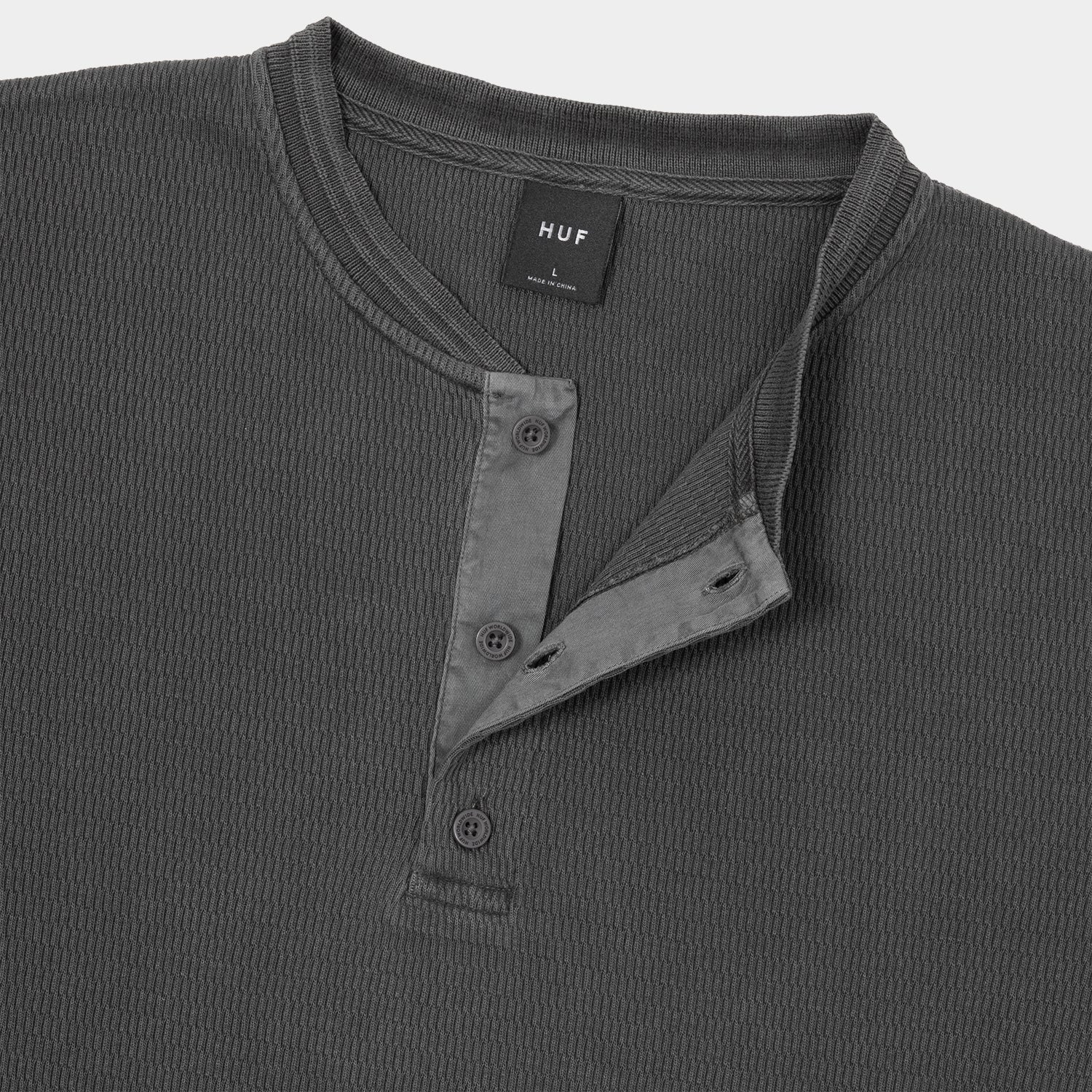 HUF (ハフ) Worldwide JP /TOPS & SHIRTS（トップス&シャツ）/ STRETCH LOGO HENRY THERMAL商品 / DARK OLIVE