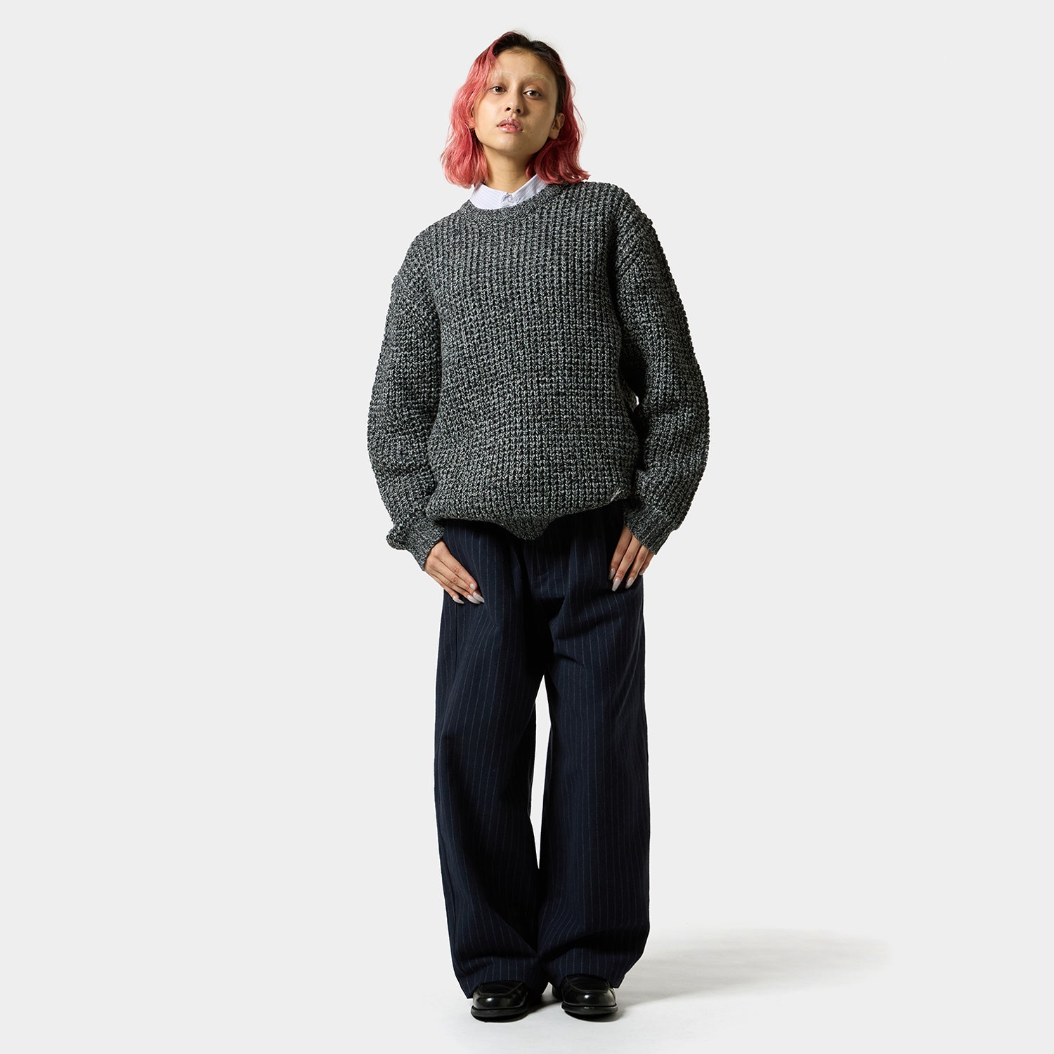 HUF (ハフ) Worldwide JP /KNITS & SWEATERS（ニット&セーター）/ 1984 MELANGE SWEATER商品 / BROWN