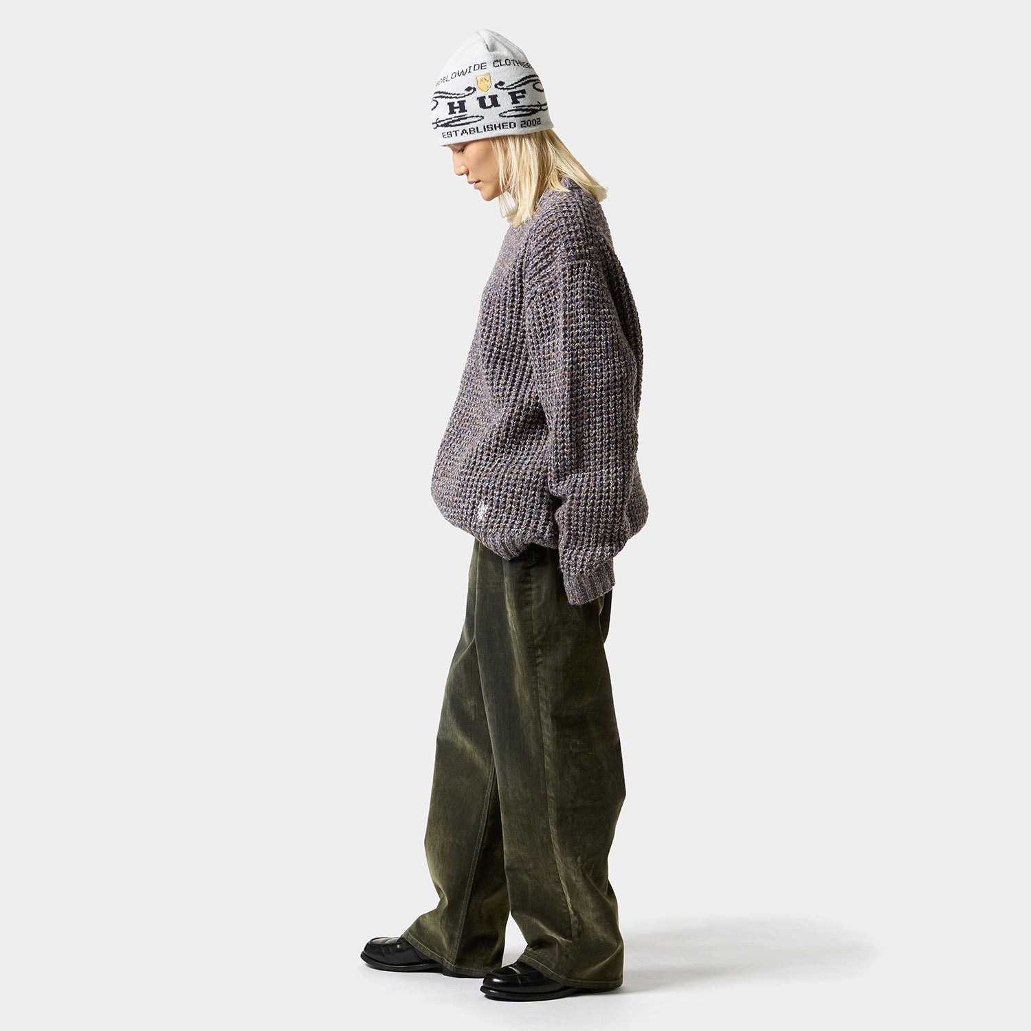 HUF (ハフ) Worldwide JP /KNITS & SWEATERS（ニット&セーター）/ 1984 MELANGE SWEATER商品 / BROWN