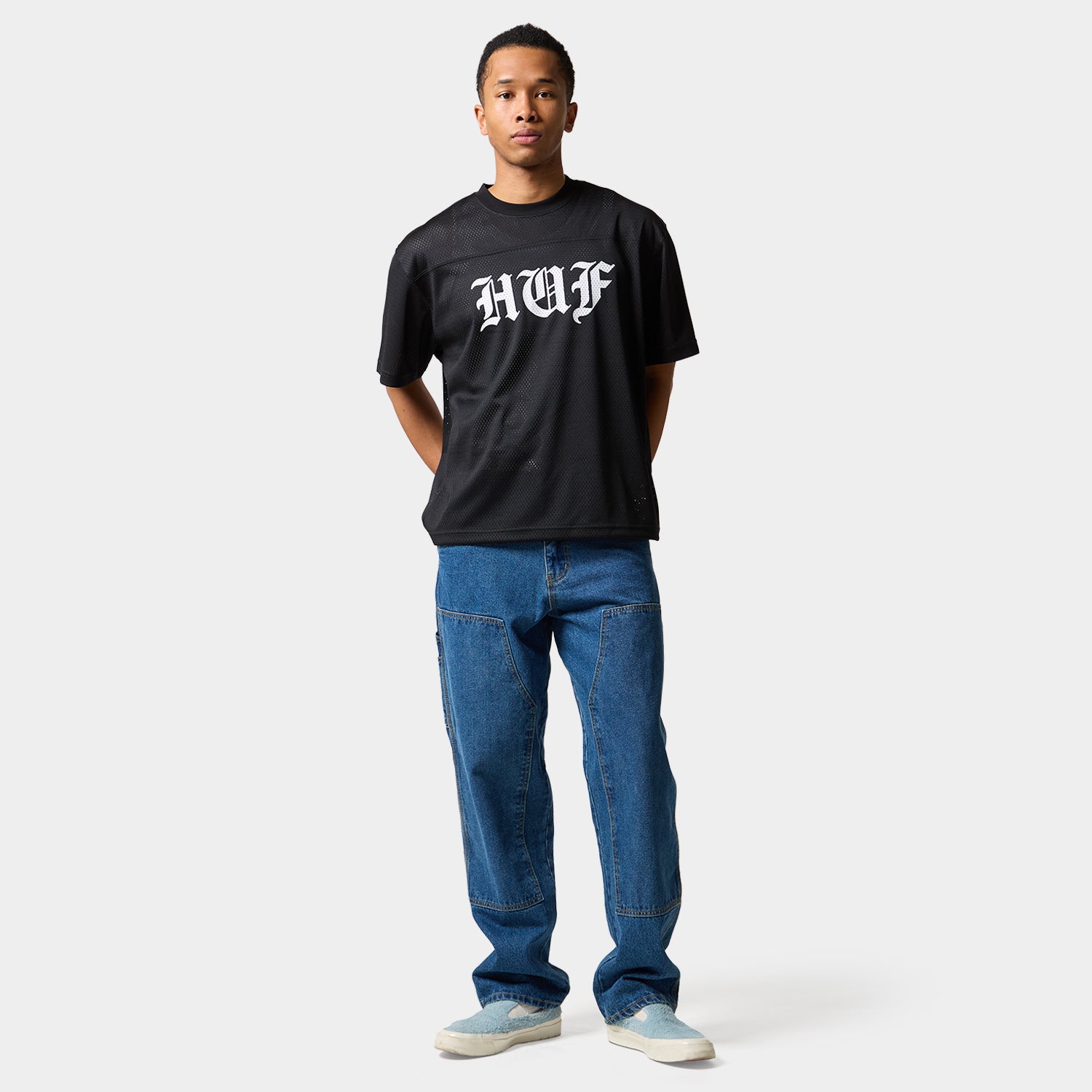 HUF (ハフ) Worldwide JP /TOPS & SHIRTS（トップス&シャツ）/ OLD ENGLISH MESH TOP商品 / BROWN