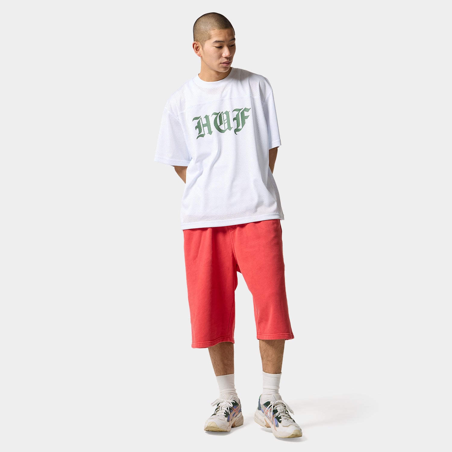 HUF (ハフ) Worldwide JP /TOPS & SHIRTS（トップス&シャツ）/ OLD ENGLISH MESH TOP商品 / BROWN