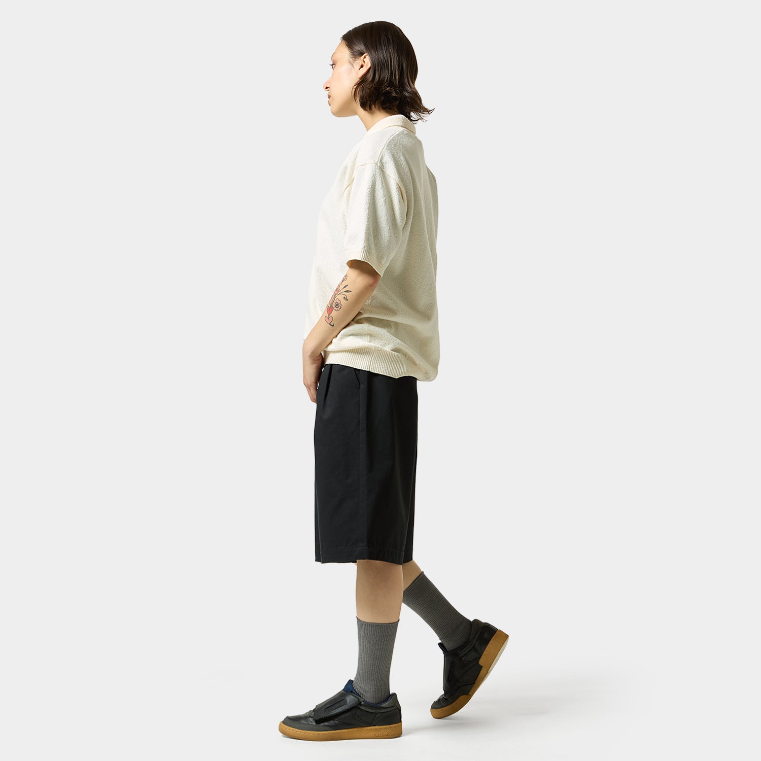 HUF (ハフ) Worldwide JP /TOPS & SHIRTS（トップス&シャツ）/ SERIF H KNIT POLO TOP商品 / LIME