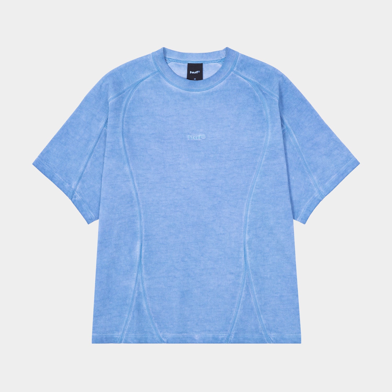 HUF (ハフ) Worldwide JP /TOPS & SHIRTS（トップス&シャツ）/ WASHED PANELED CREW商品 / LT BLUE