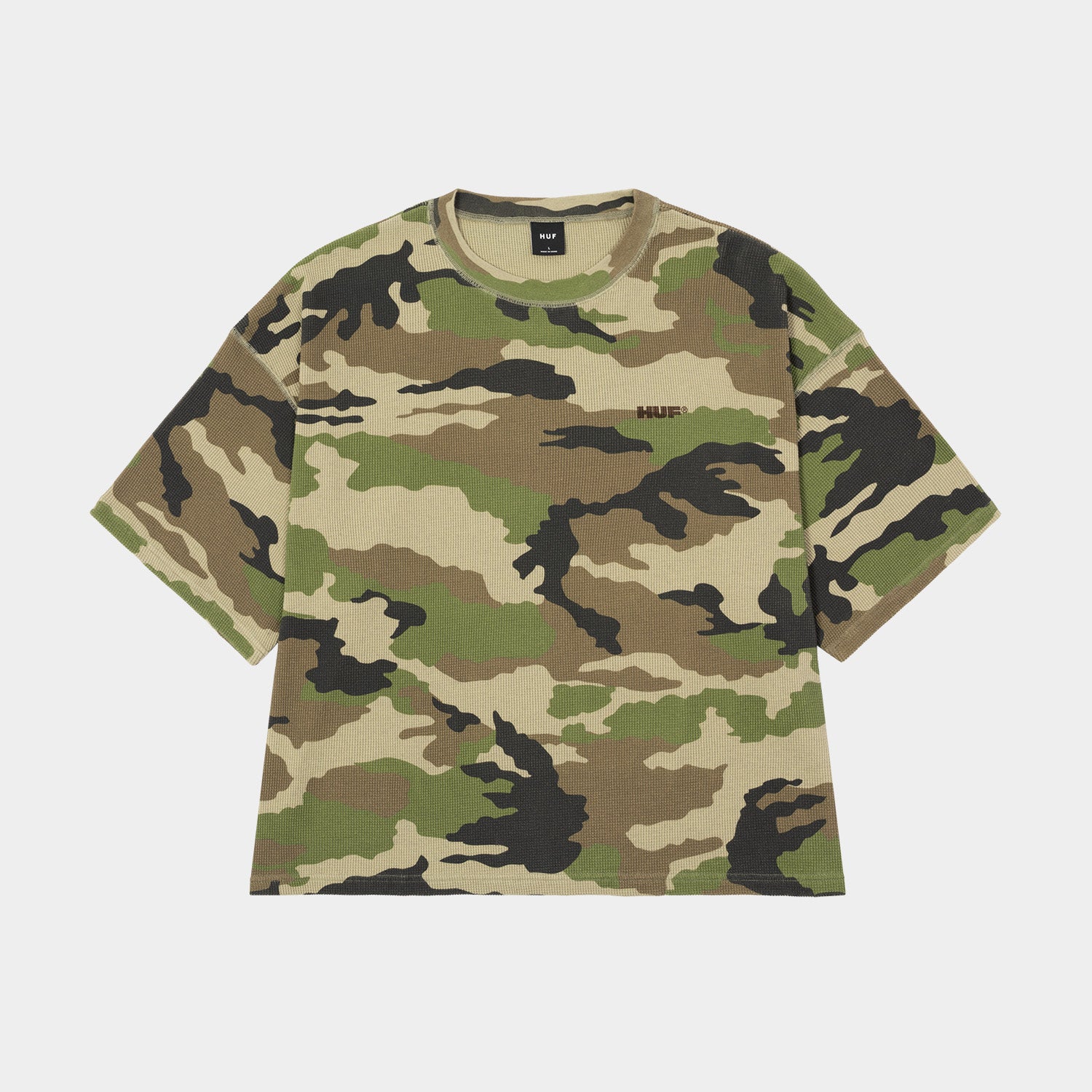 HUF (ハフ) Worldwide JP /TOPS & SHIRTS（トップス&シャツ）/ ALL CAPS THERMAL CREW商品 / CAMO