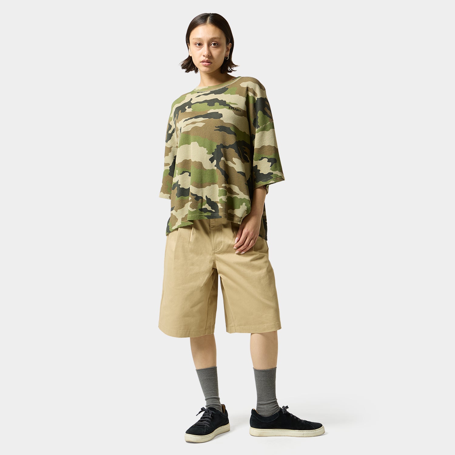 HUF (ハフ) Worldwide JP /TOPS & SHIRTS（トップス&シャツ）/ ALL CAPS THERMAL CREW商品 / CAMO