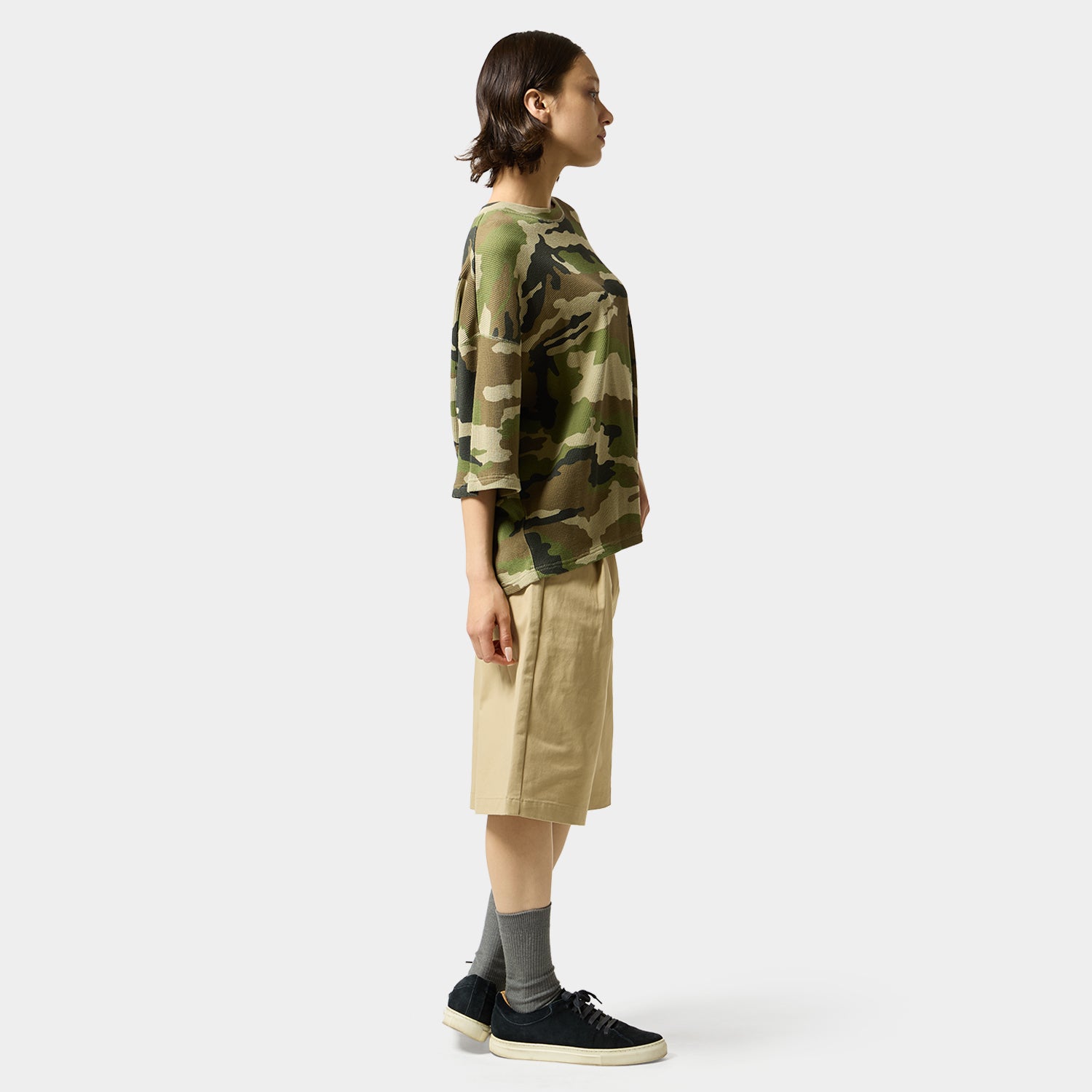 HUF (ハフ) Worldwide JP /TOPS & SHIRTS（トップス&シャツ）/ ALL CAPS THERMAL CREW商品 / CAMO