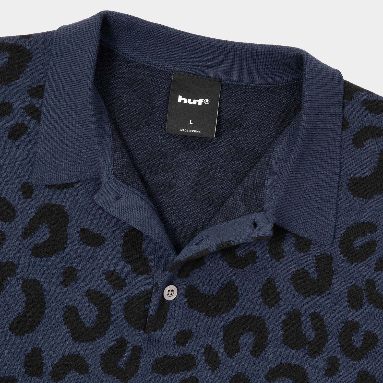 HUF (ハフ) Worldwide JP /TOPS & SHIRTS（トップス&シャツ）/ huf CO-OP CHUNKY CHEETAH KNIT POLO商品 / BEIGE