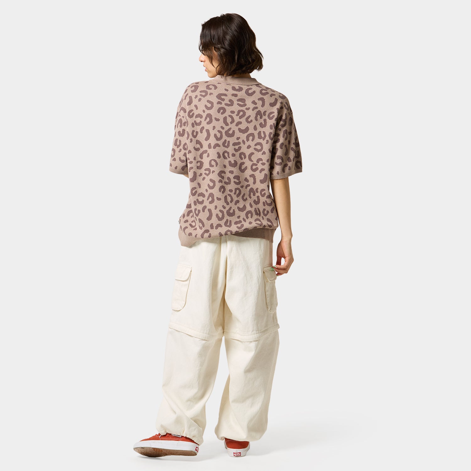 HUF (ハフ) Worldwide JP /TOPS & SHIRTS（トップス&シャツ）/ huf CO-OP CHUNKY CHEETAH KNIT POLO商品 / BEIGE