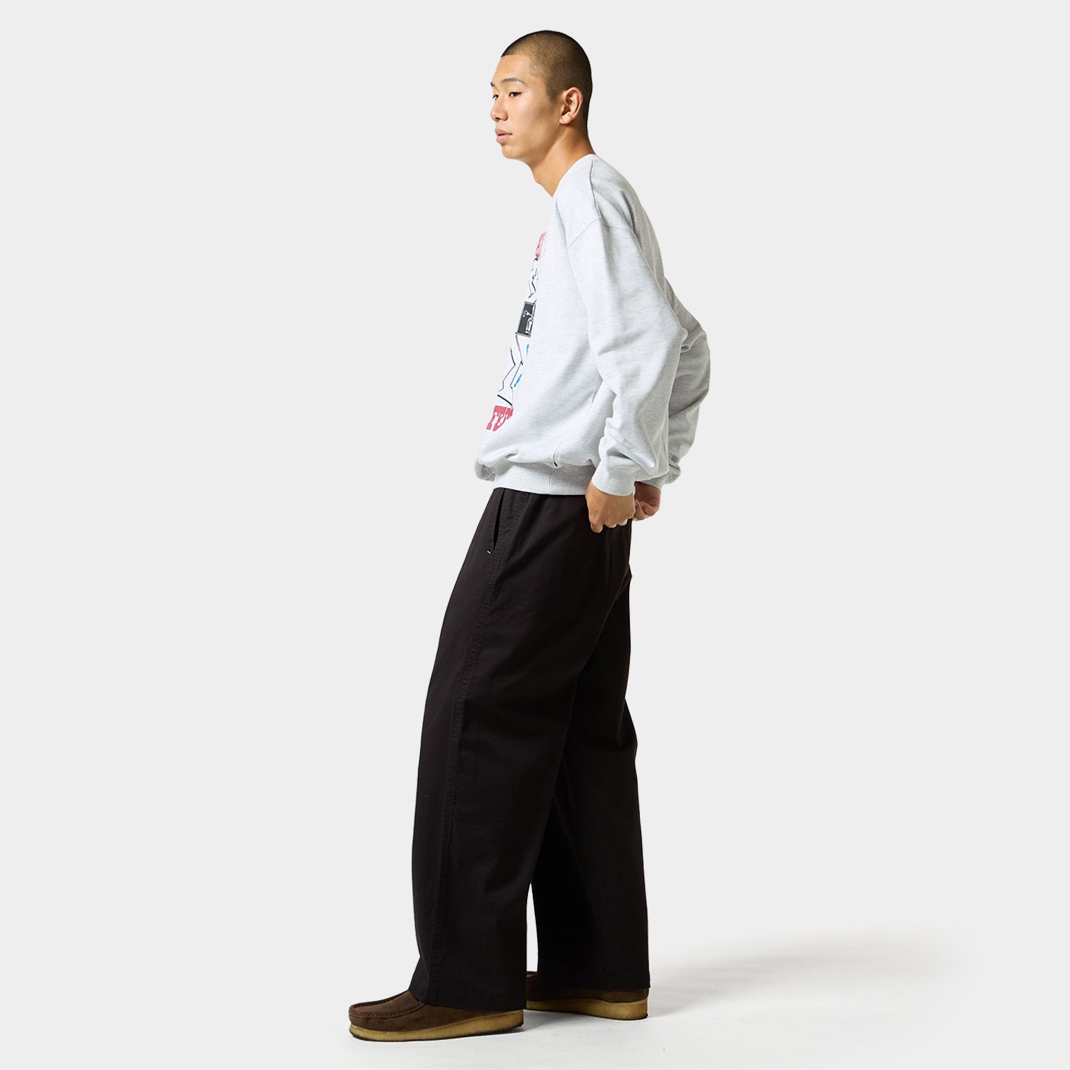 HUF (ハフ) Worldwide JP /SWEATSHIRTS（スウェットシャツ）/ EVERYBODY GET LOOSE CREW商品 / ASH GREY