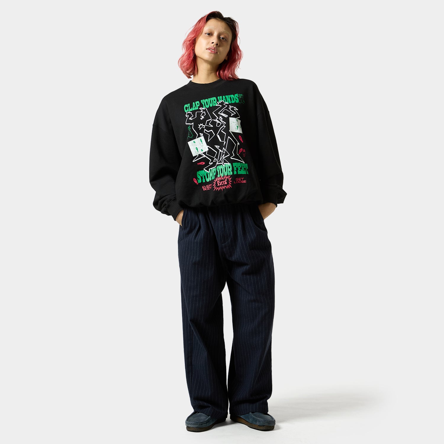 HUF (ハフ) Worldwide JP /SWEATSHIRTS（スウェットシャツ）/ EVERYBODY GET LOOSE CREW商品 / ASH GREY