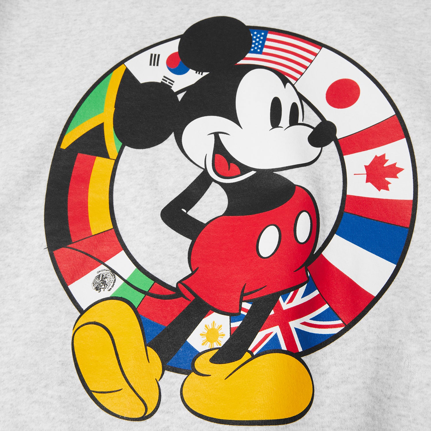 HUF (ハフ) Worldwide JP /SWEATSHIRTS（スウェットシャツ）/ DISNEY | HUF MICKEY WORLDWIDE TOUR CREWNECK商品 / HEATHER GREY