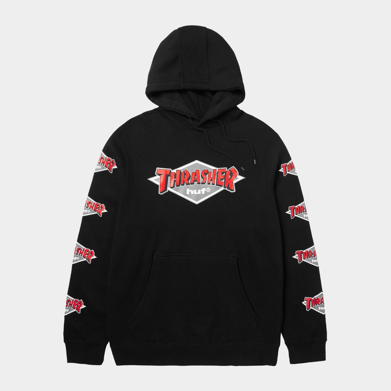 HUF (ハフ) Worldwide JP /HOODIES（パーカー）/ HUF X THRASHER LOGO HOODIE商品 / HEATHER GREY