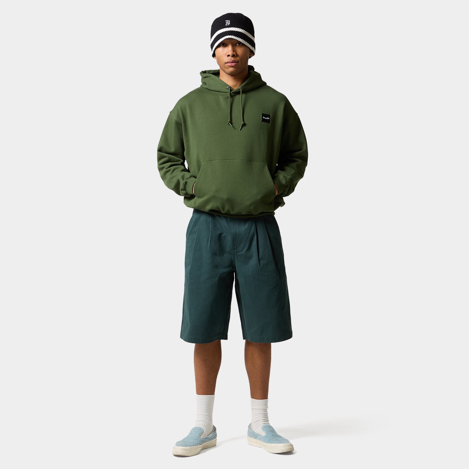 HUF (ハフ) Worldwide JP /HOODIES（パーカー）/ BOX LOGO EMB HOODIE商品 / BLACK