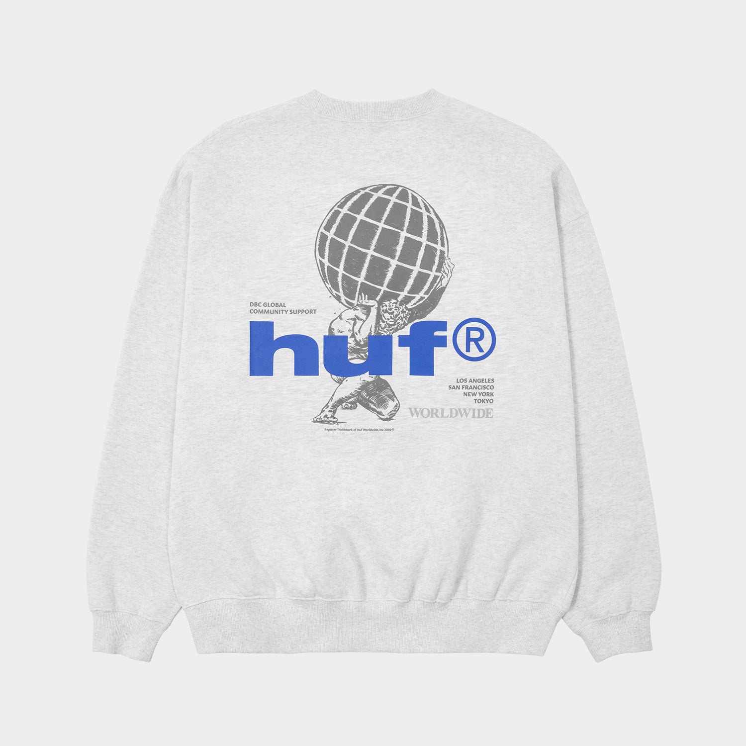 HUF (ハフ) Worldwide JP /SWEATSHIRTS（スウェットシャツ）/ COMMUNITY SUPPORT CREW商品 / ASH GREY