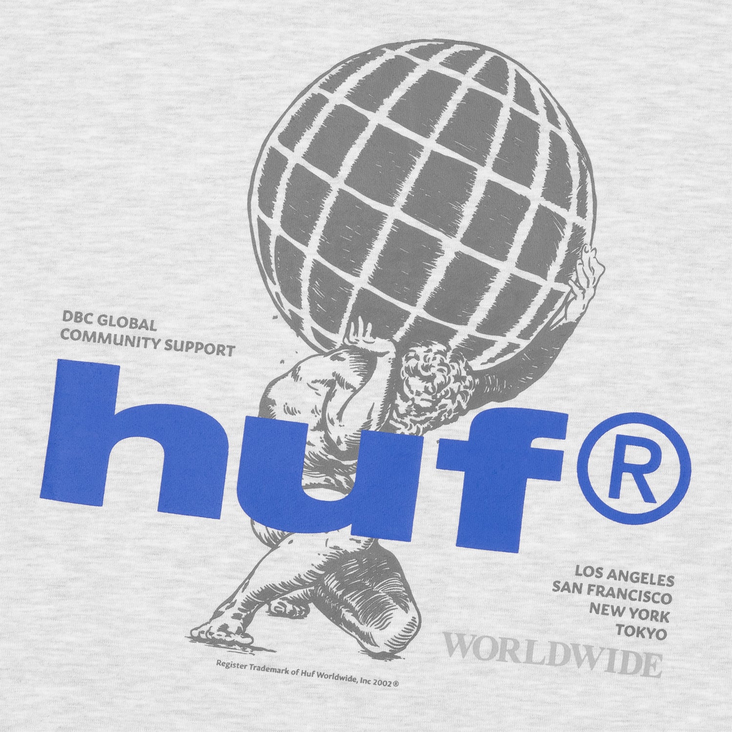 HUF (ハフ) Worldwide JP /SWEATSHIRTS（スウェットシャツ）/ COMMUNITY SUPPORT CREW商品 / ASH GREY