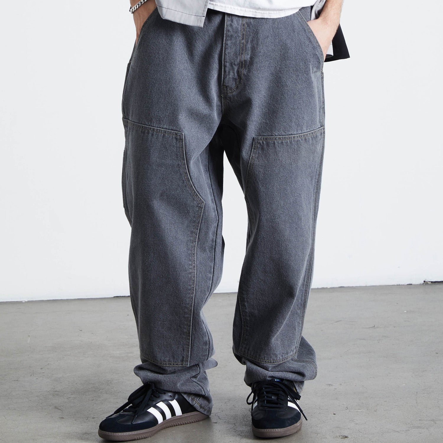 HUF (ハフ) Worldwide JP /PANTS（パンツ）/ KINDA LOOSE DOUBLE KNEES商品 / FROST GRAY