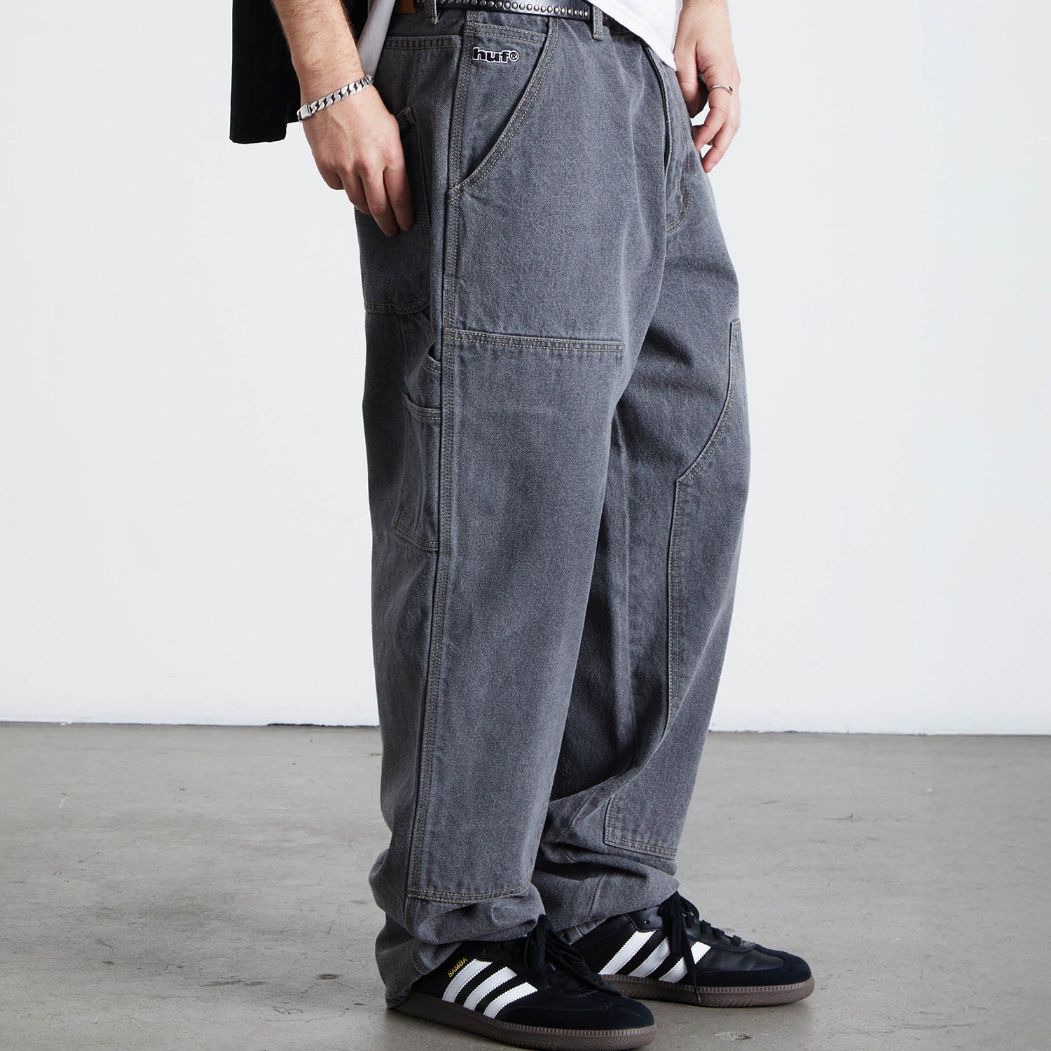 HUF (ハフ) Worldwide JP /PANTS（パンツ）/ KINDA LOOSE DOUBLE KNEES商品 / FROST GRAY