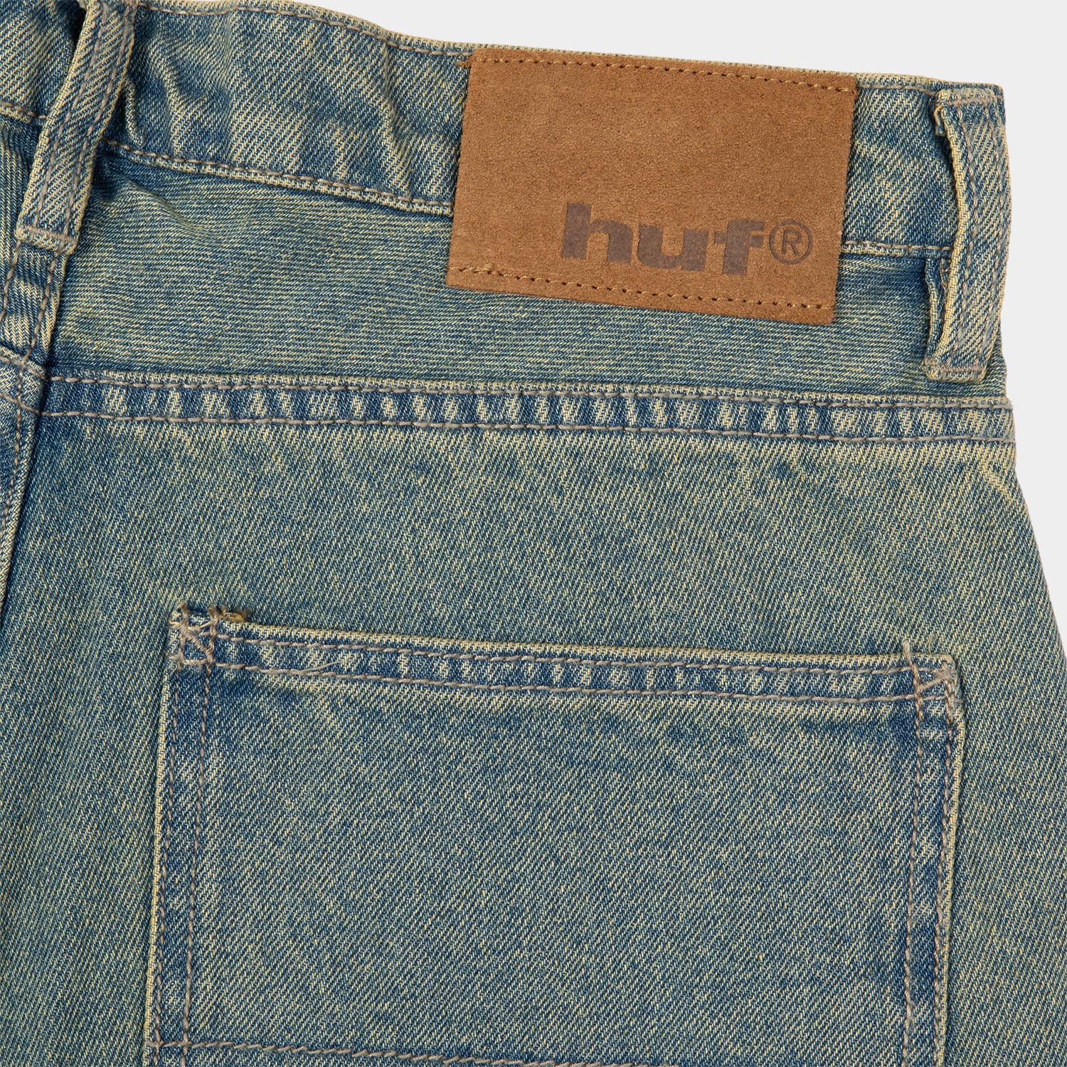 HUF (ハフ) Worldwide JP /SHORTS（ショーツ）/ KINDA LOOSE DOUBLE KNEE SHORT商品 / DIRTY WASH
