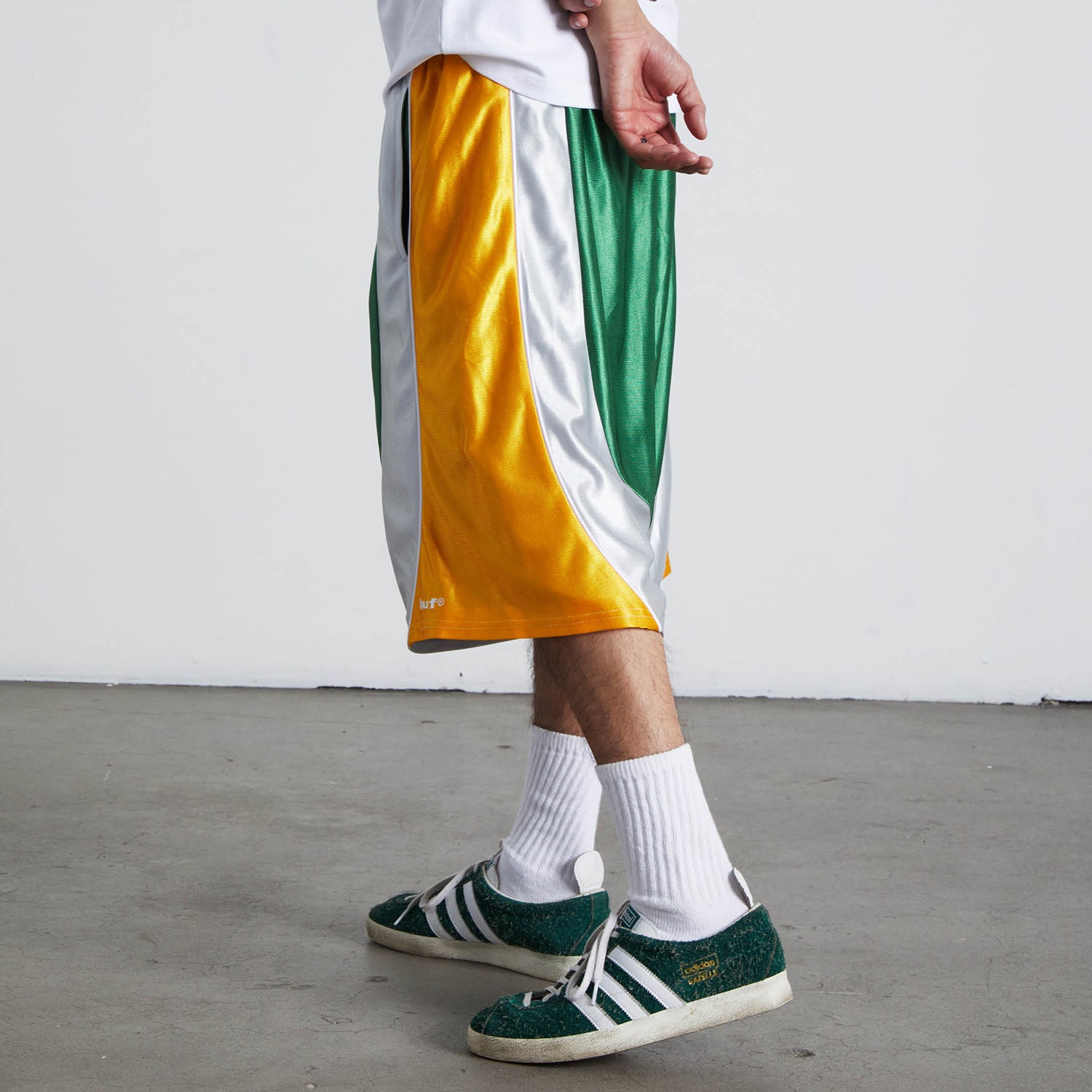 HUF (ハフ) Worldwide JP /SHORTS（ショーツ）/ BRADLEY BASKETBALL SHORT商品 / ACID GREEN