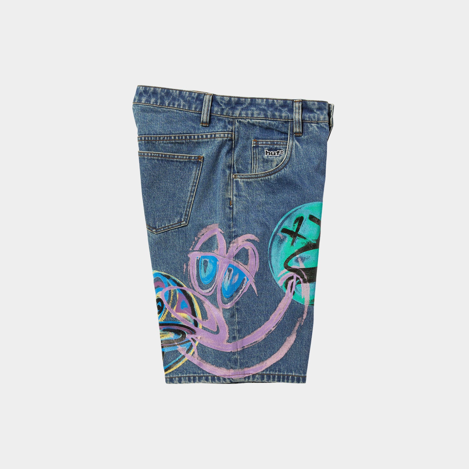 HUF (ハフ) Worldwide JP /SHORTS（ショーツ）/ KENNY SCHARF SPRAY GUYS DENIM SHORT商品 / MULTI