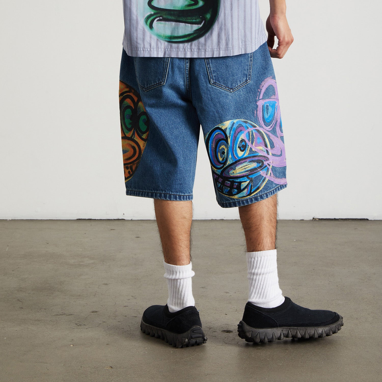 HUF (ハフ) Worldwide JP /SHORTS（ショーツ）/ KENNY SCHARF SPRAY GUYS DENIM SHORT商品 / MULTI