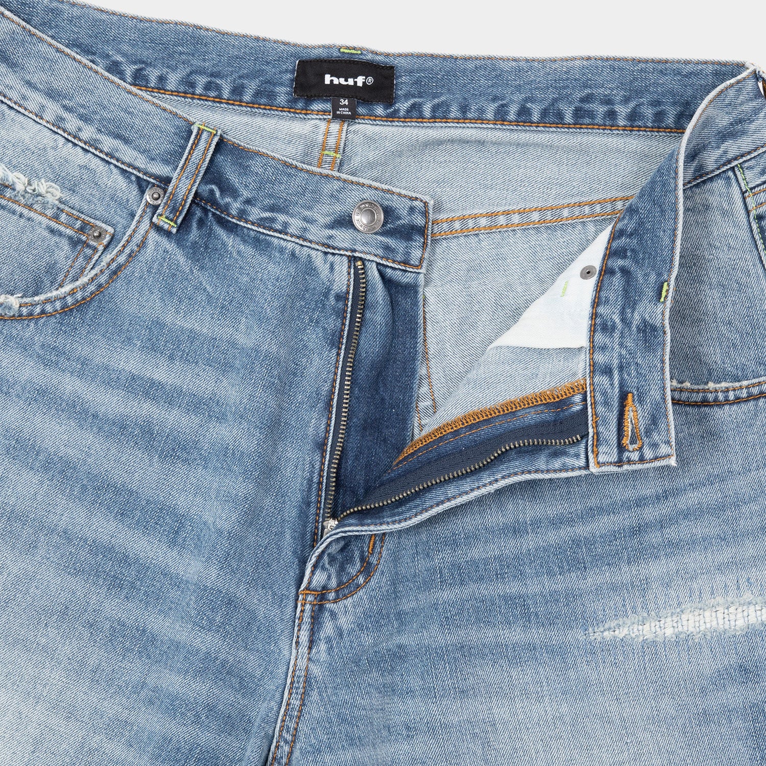 HUF (ハフ) Worldwide JP /PANTS（パンツ）/ EXPRESSION REPAIR DENIM PANT商品 / WASHED BLACK