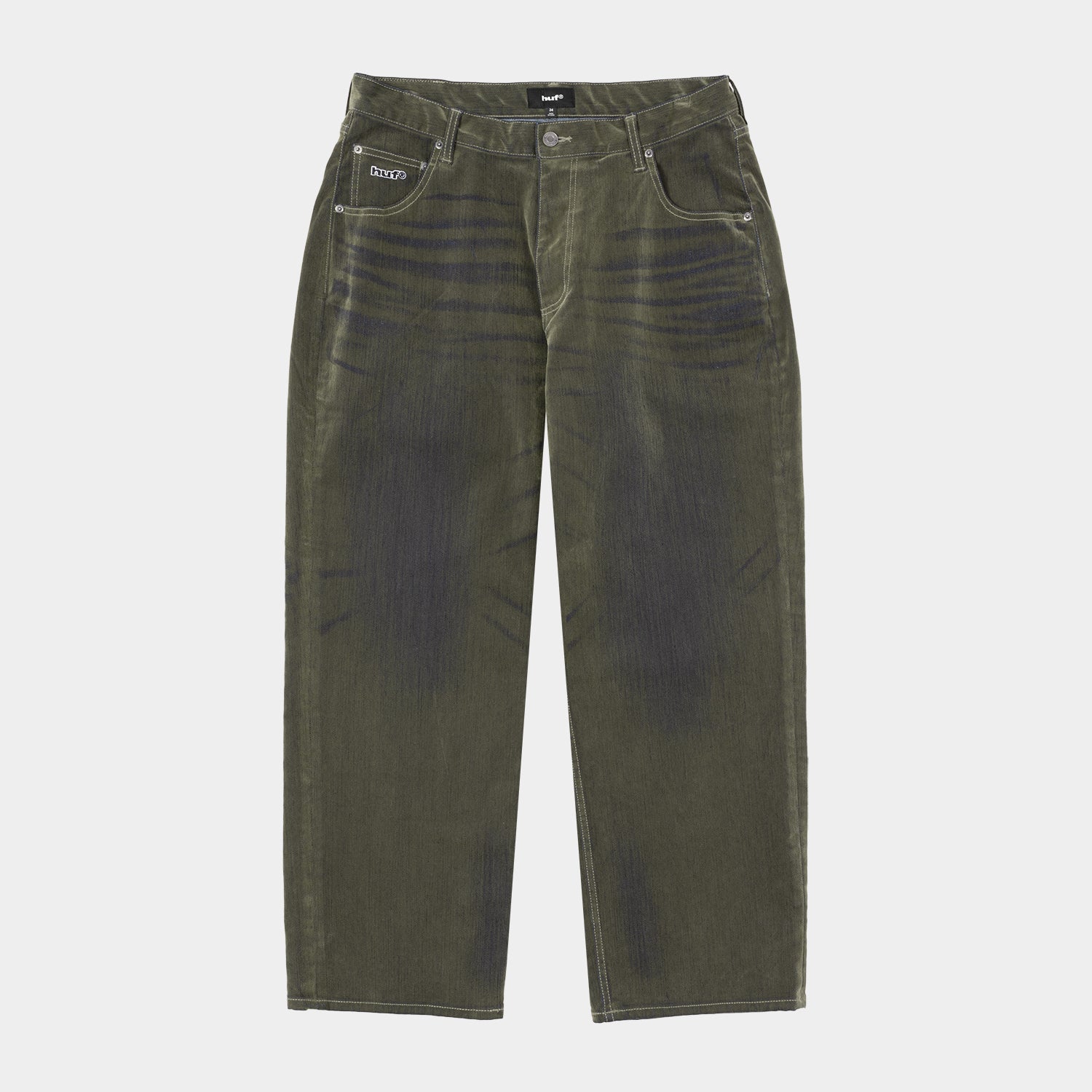 HUF (ハフ) Worldwide JP /PANTS（パンツ）/ HUF eightynine FLOCKED PANT商品 / OLIVE