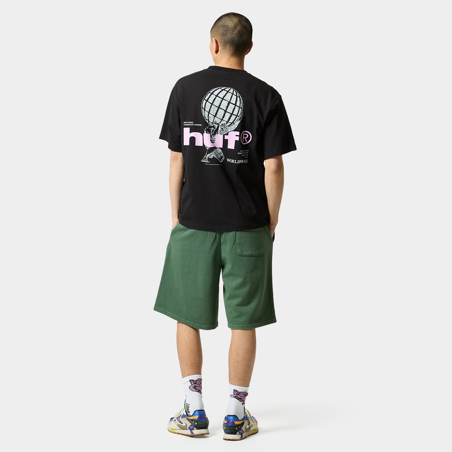 HUF (ハフ) Worldwide JP /SHORTS（ショーツ）/ huf eightynine WASHED FLEECE SHORT商品 / COFFEE