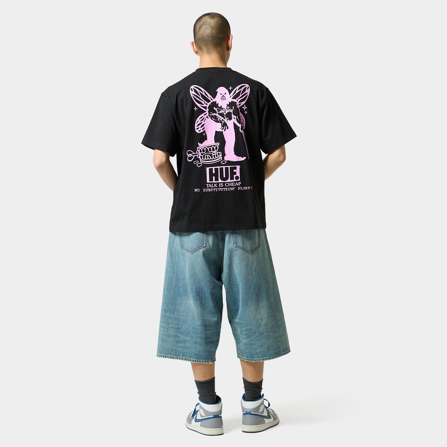 HUF (ハフ) Worldwide JP /SHORTS（ショーツ）/ EXPRESSION WASHED DENIM BAGGY SHORT商品 / WASHED BLACK