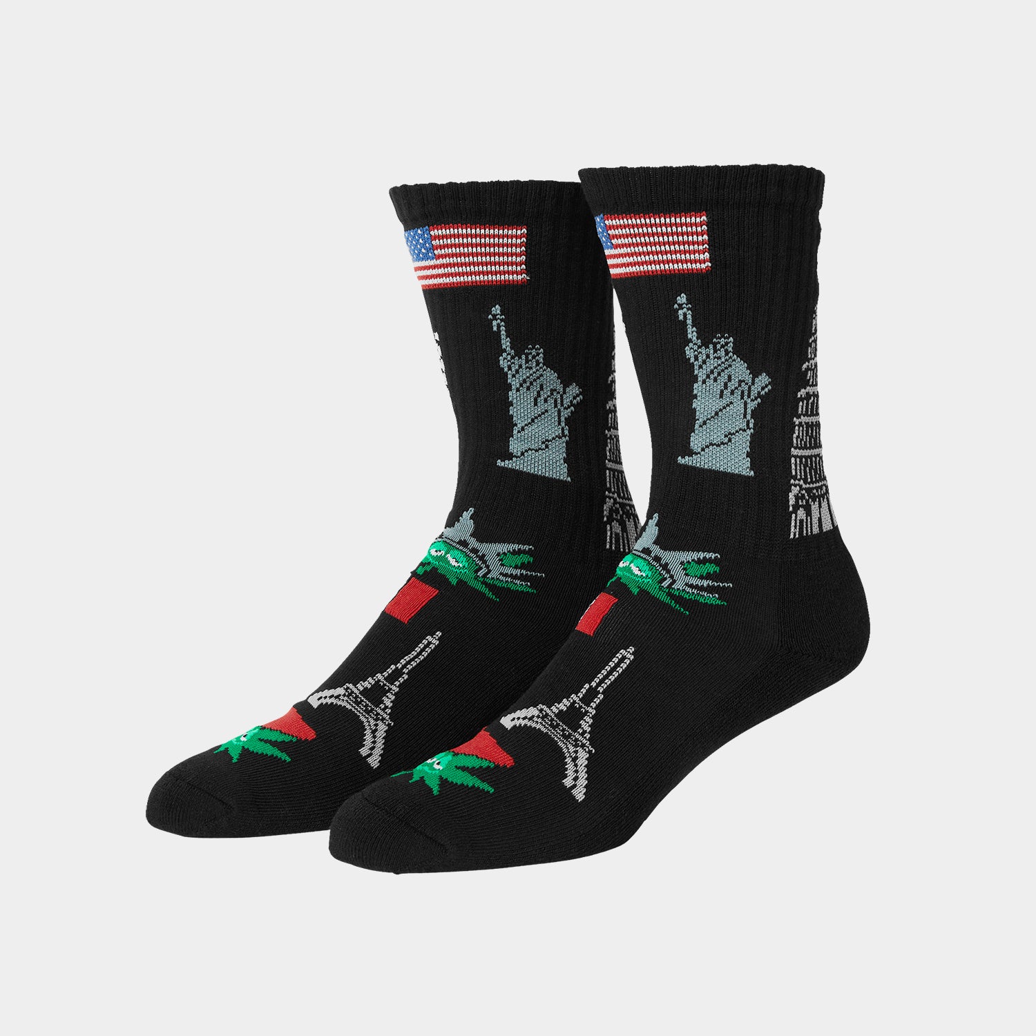 HUF (ハフ) Worldwide JP /SOCKS（ソックス）/ GREEN BUDDY TOURIST SOCKS商品 / BLACK