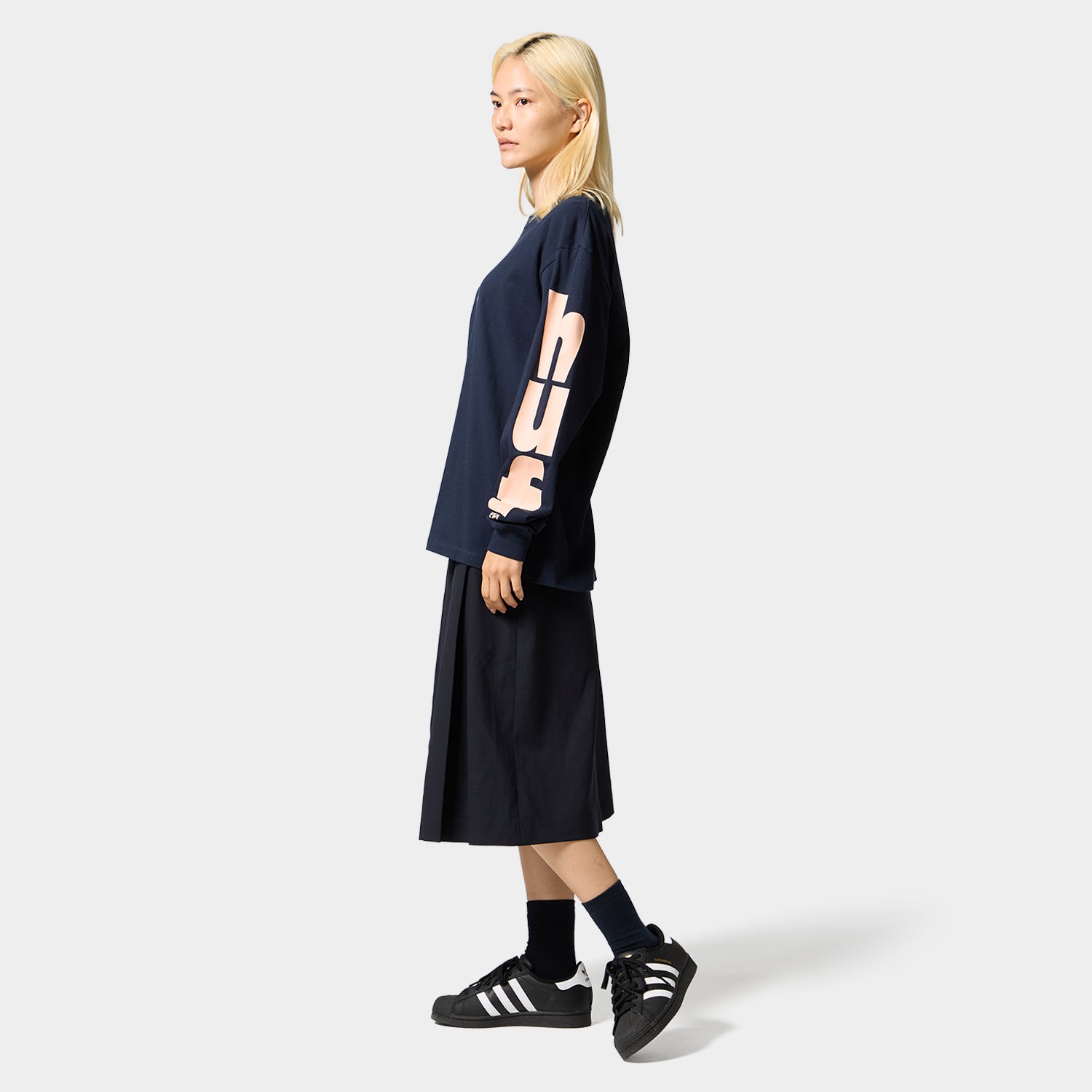 HUF (ハフ) Worldwide JP /T-SHIRTS（Tシャツ）/ MEGABLAST LS TEE商品 / NAVY