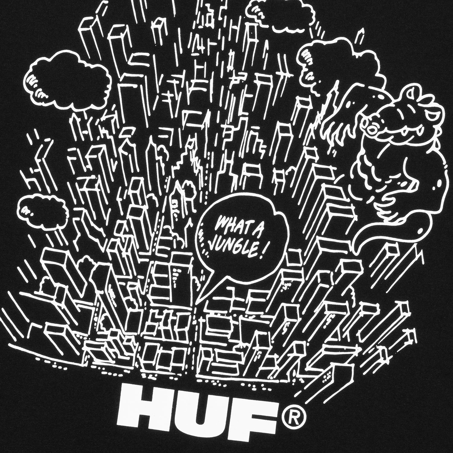 HUF (ハフ) Worldwide JP /T-SHIRTS（Tシャツ）/ WHAT A JUNGLE TEE商品 / BLACK