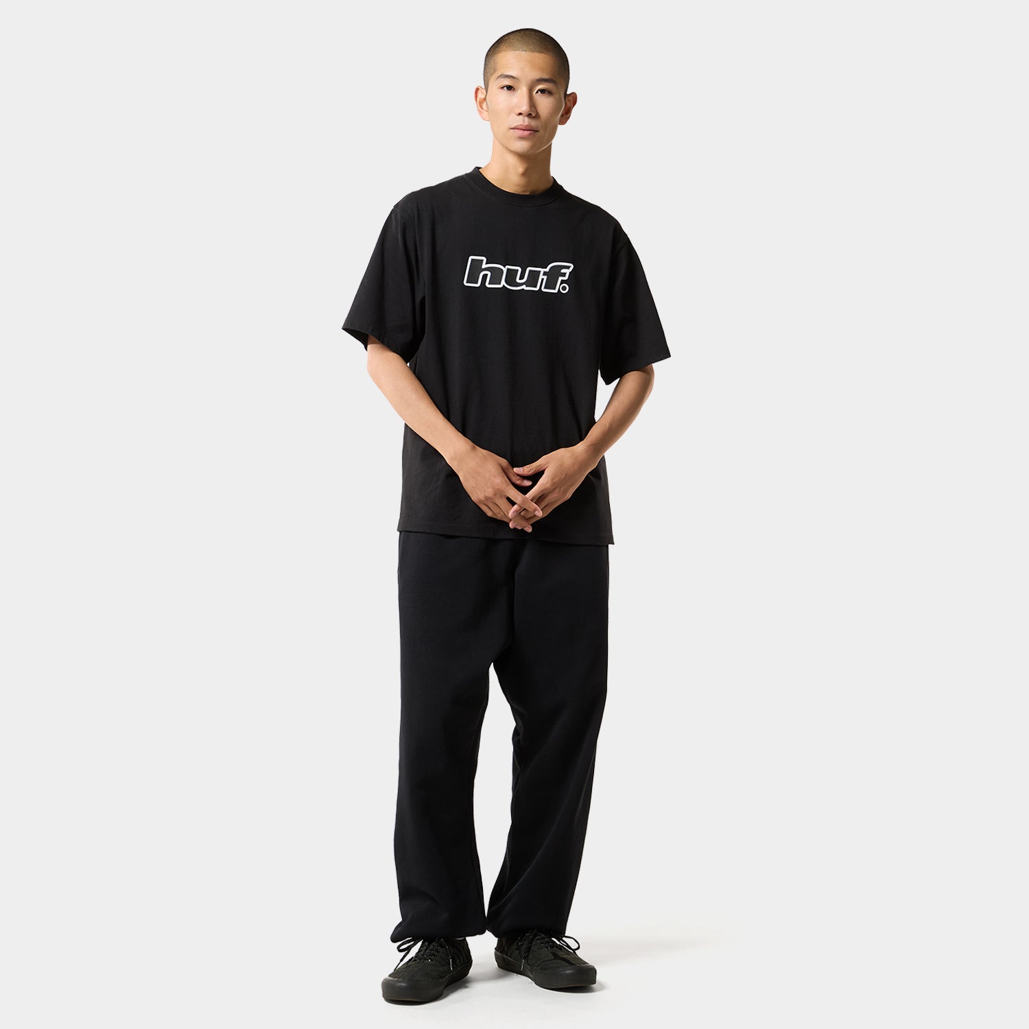 HUF (ハフ) Worldwide JP /T-SHIRTS（Tシャツ）/ H DOT TEE商品 / BLACK
