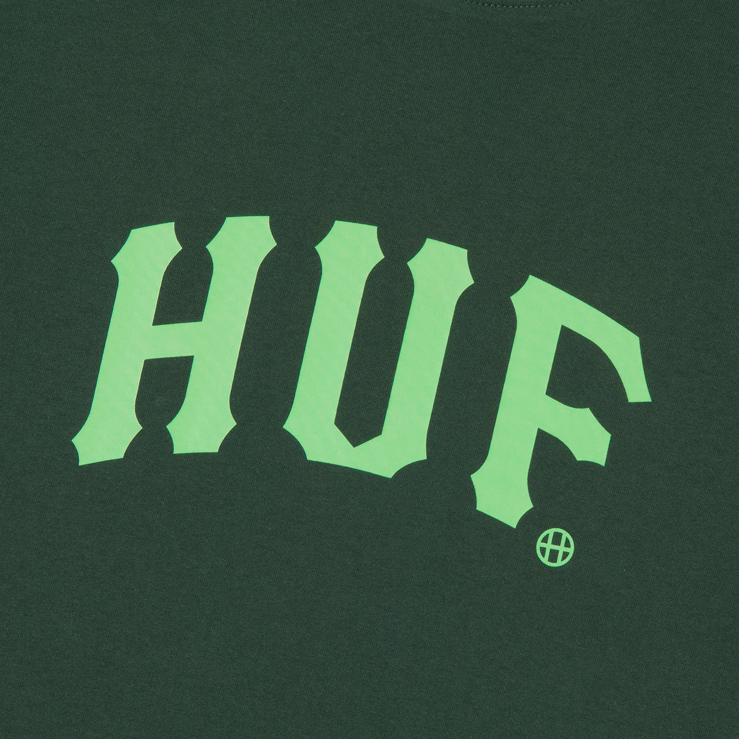 HUF (ハフ) Worldwide JP /T-SHIRTS（Tシャツ）/ ARCH TEE商品 / FOREST GREEN
