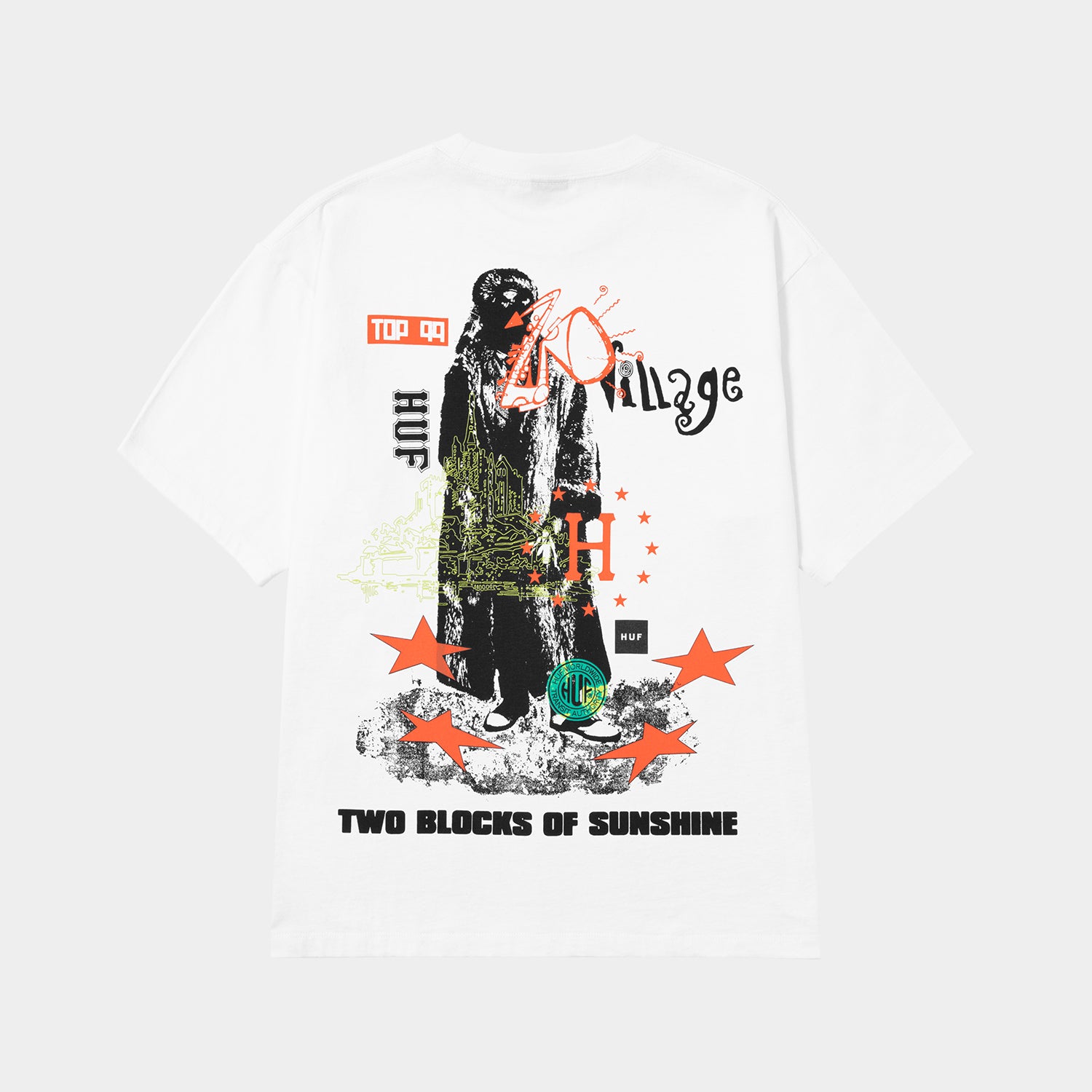 HUF (ハフ) Worldwide JP /T-SHIRTS（Tシャツ）/ TWO BLOCKS OF SUNSHINE TEE商品 / WHITE