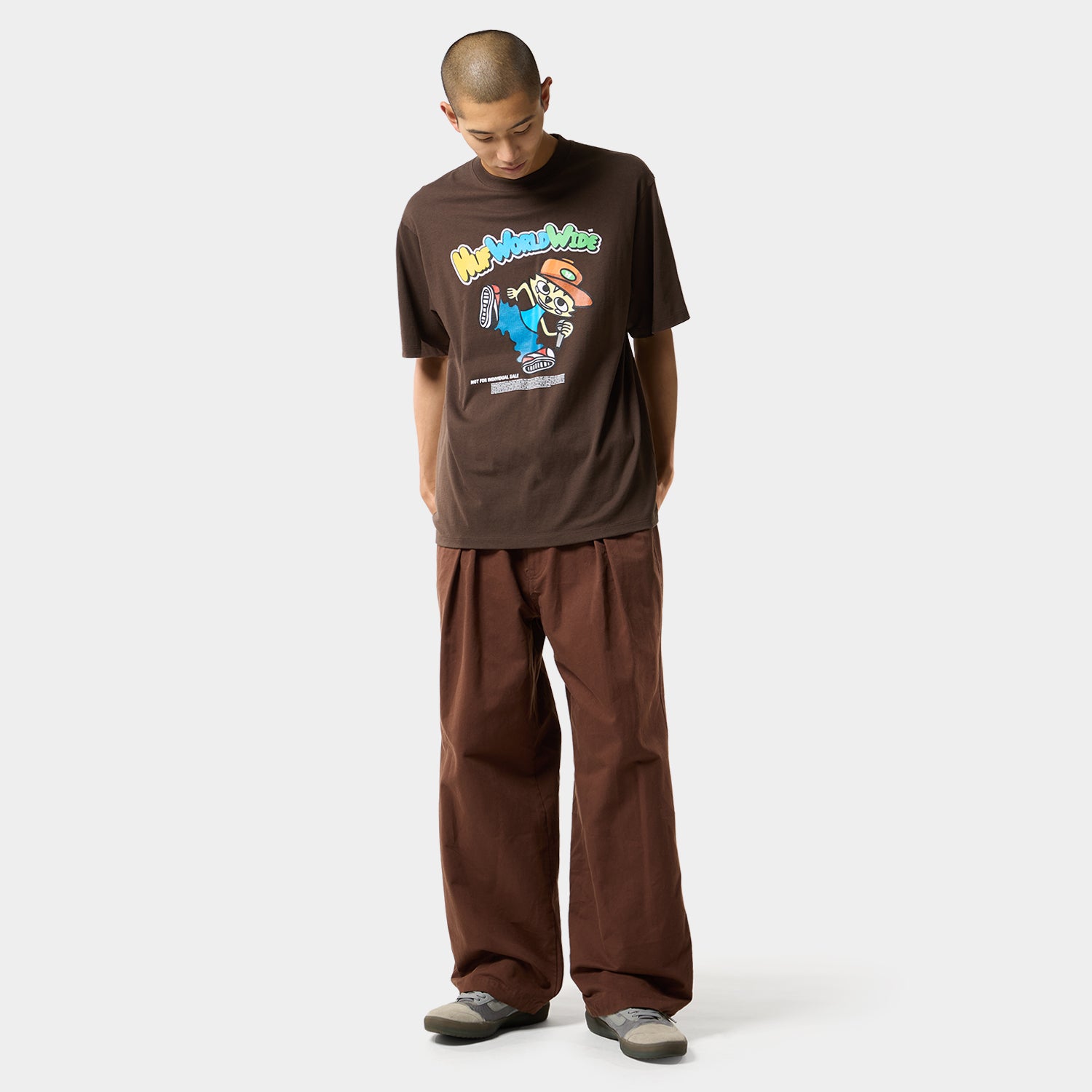 HUF (ハフ) Worldwide JP /T-SHIRTS（Tシャツ）/ CHOP KICK BLOCK TEE商品 / BISON