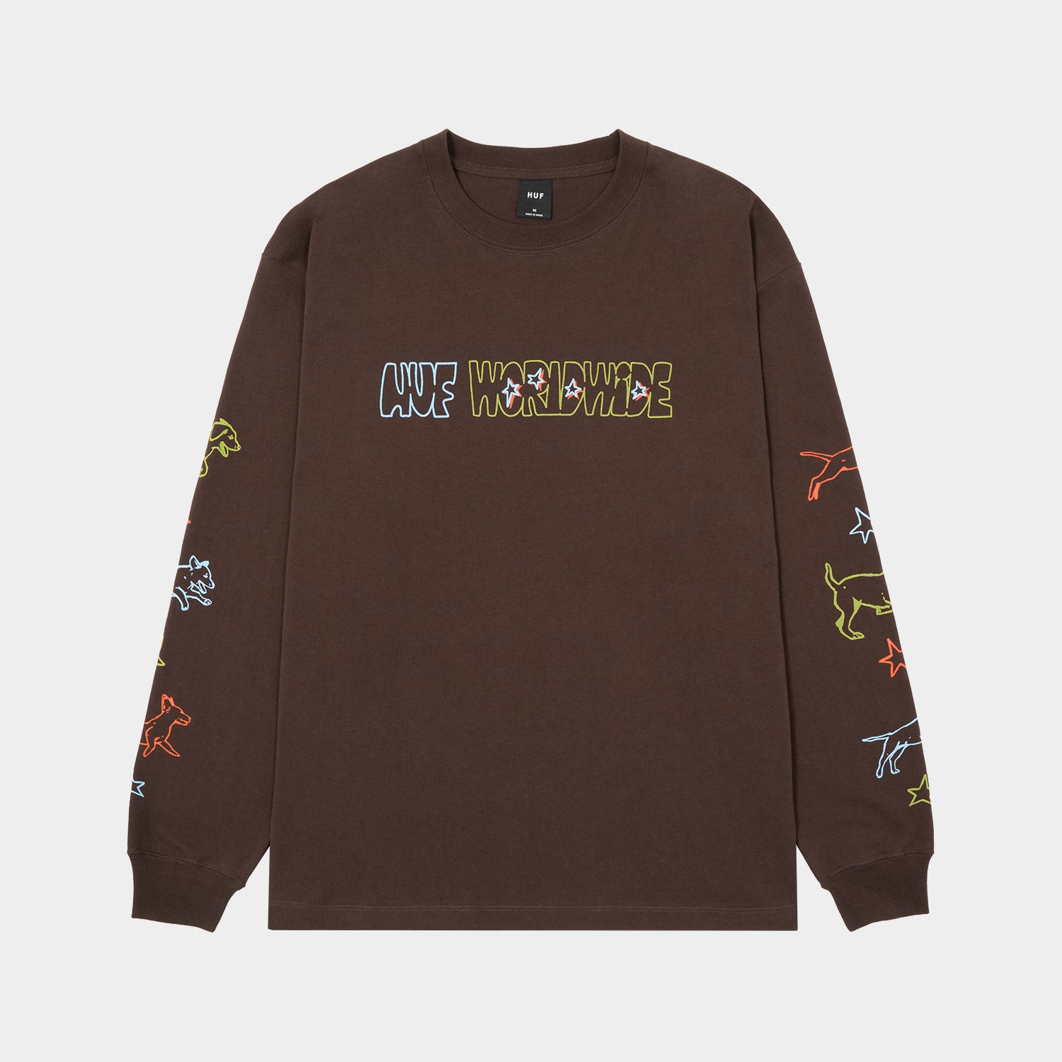 HUF (ハフ) Worldwide JP /T-SHIRTS（Tシャツ）/ FETCH LS TEE商品 / CHOCOLATE
