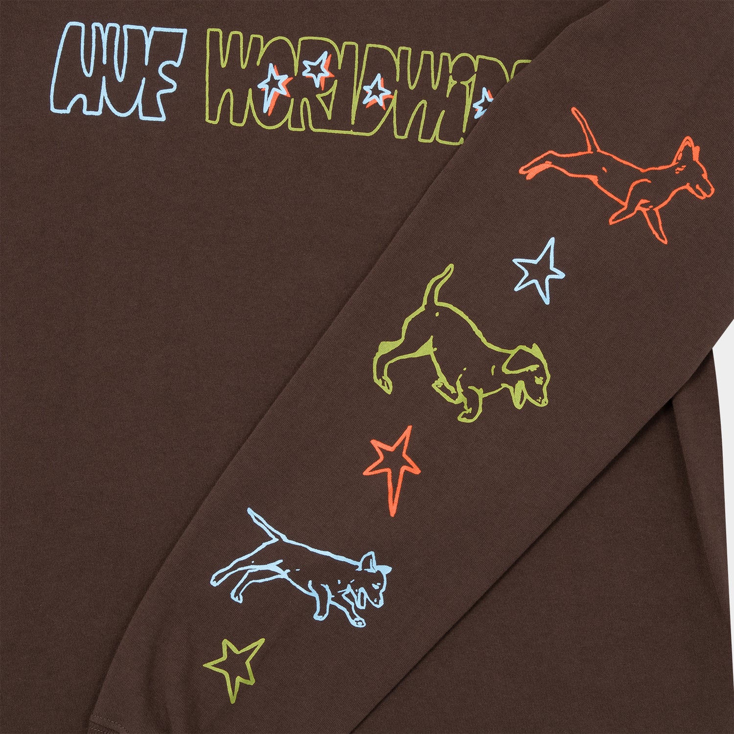 HUF (ハフ) Worldwide JP /T-SHIRTS（Tシャツ）/ FETCH LS TEE商品 / CHOCOLATE