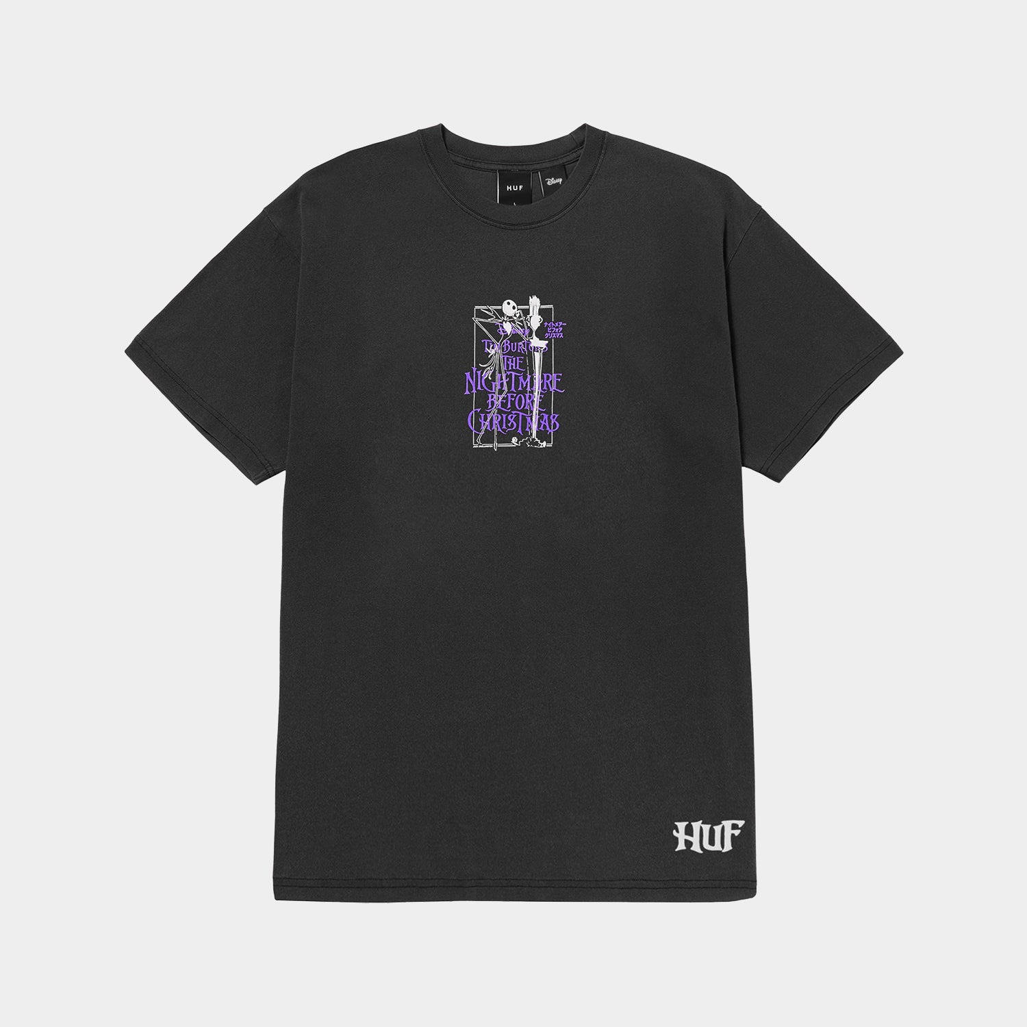 HUF (ハフ) Worldwide JP /T-SHIRTS（Tシャツ）/ HUF X NIGHTMARE BEFORE CHRISTMAS TEE商品 / VINTAGE BLACK