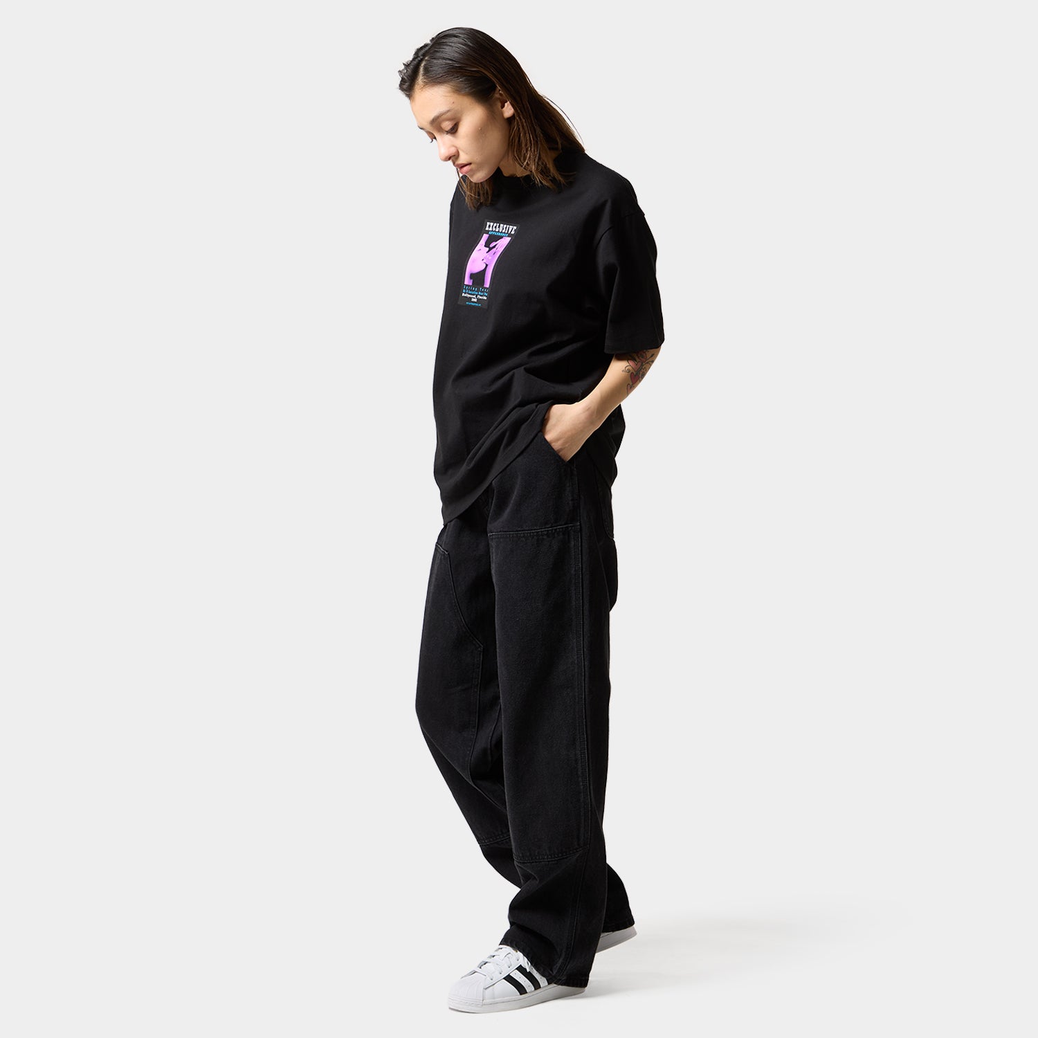 HUF (ハフ) Worldwide JP /T-SHIRTS（Tシャツ）/ EXCLUSIVE APPEARANCE TEE商品 / BLACK