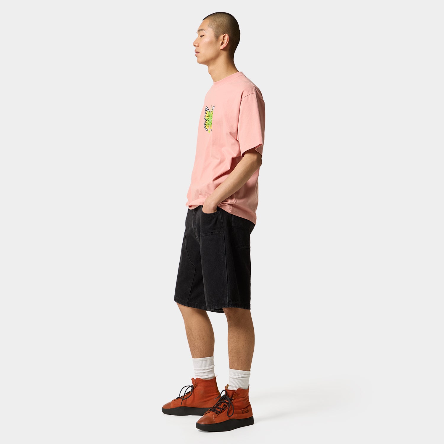 HUF (ハフ) Worldwide JP /T-SHIRTS（Tシャツ）/ GREEN BUDDERFLY TEE商品 / LT ORANGE